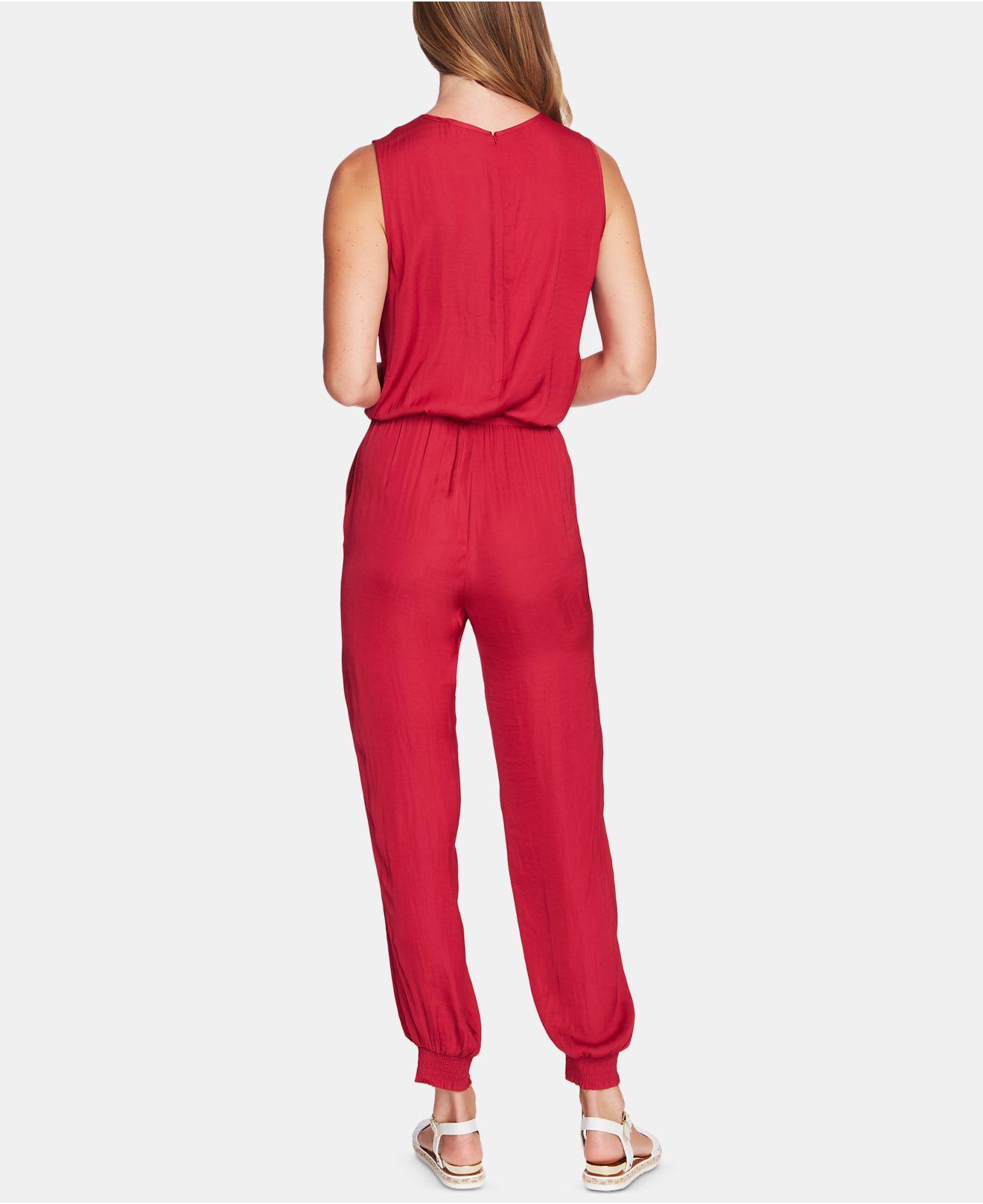 vince camuto cinched waist jumpsuit