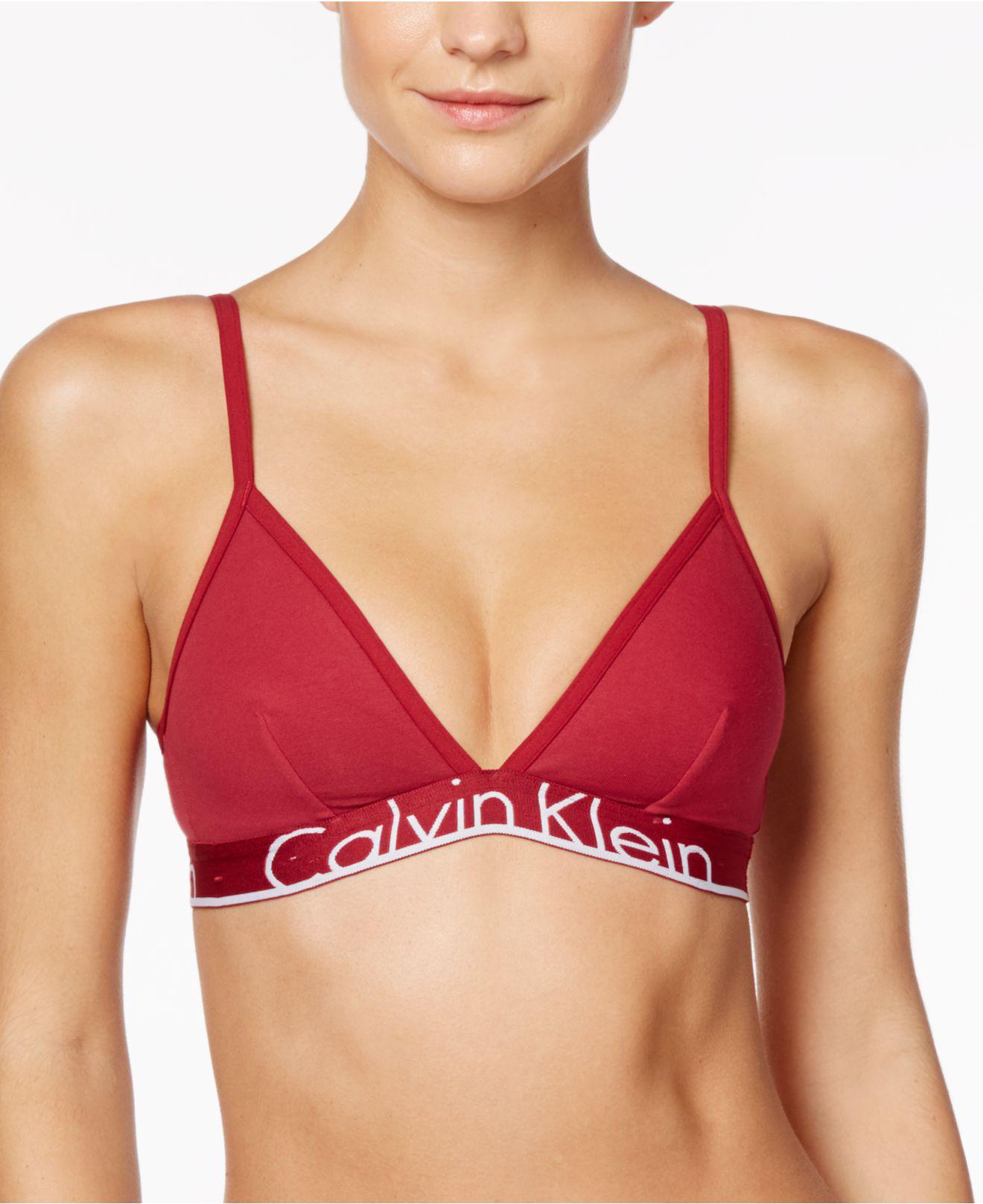 Calvin Klein Padded Bralette Grey/Red