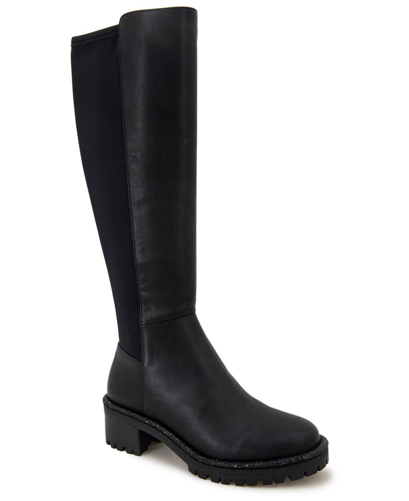 Kenneth Cole Reaction Tate Jewel Stretch Tall Lug Sole Riding Boots in ...