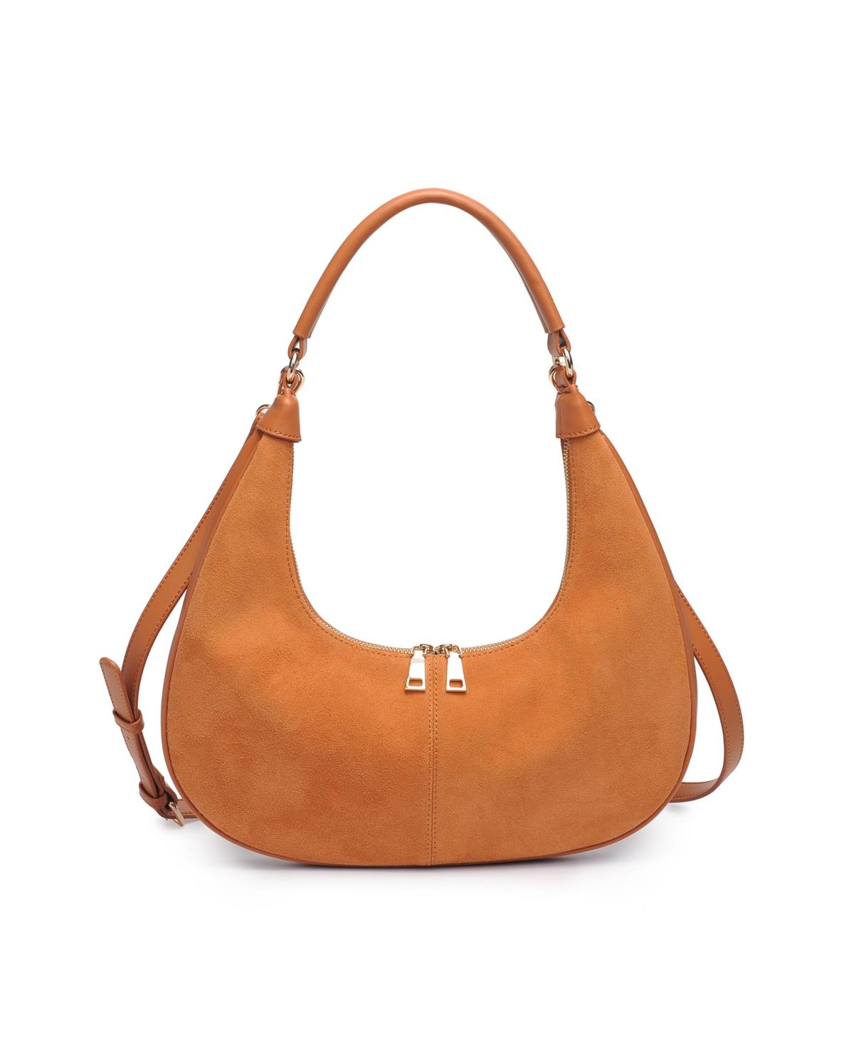 Moda Luxe Teresa Suede Shoulder Bag in Brown | Lyst