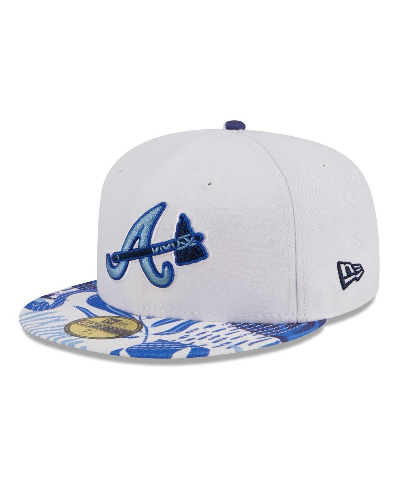 Atlanta Braves New Era Cooperstown Collection 150th Anniversary Chrome  59FIFTY Fitted Hat - White/Royal