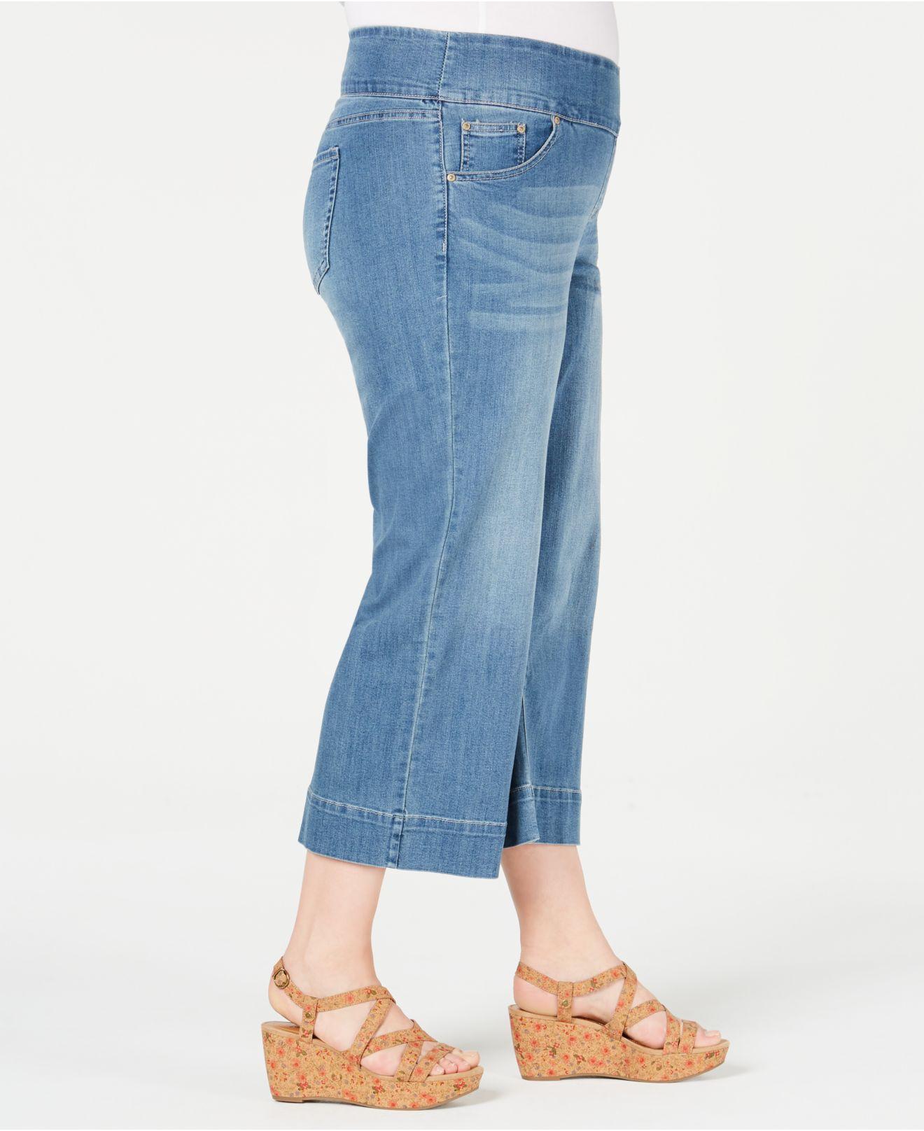 plus size pull on flare jeans