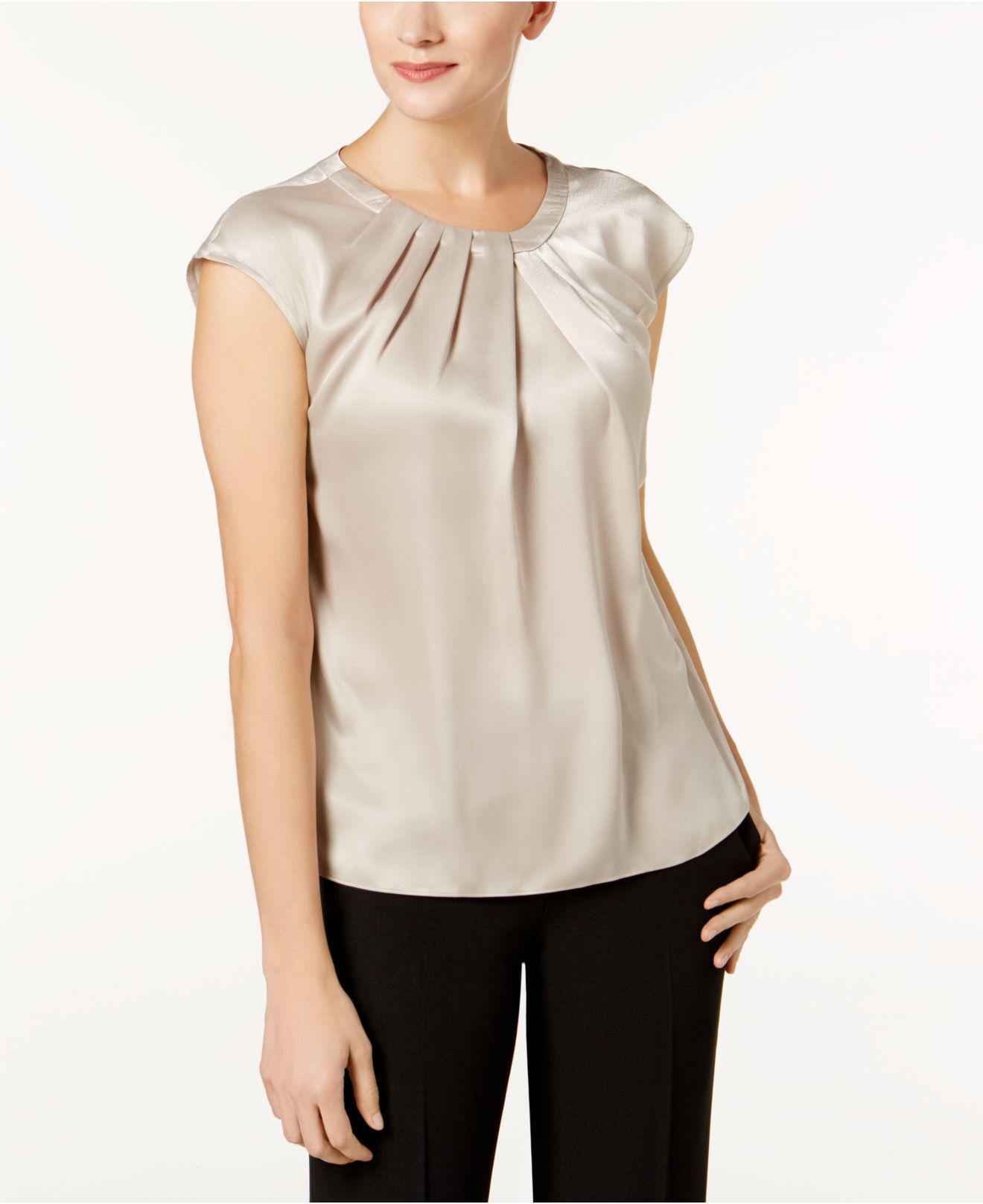 Kasper Womens Petite Size Charmeuse Basic Cami