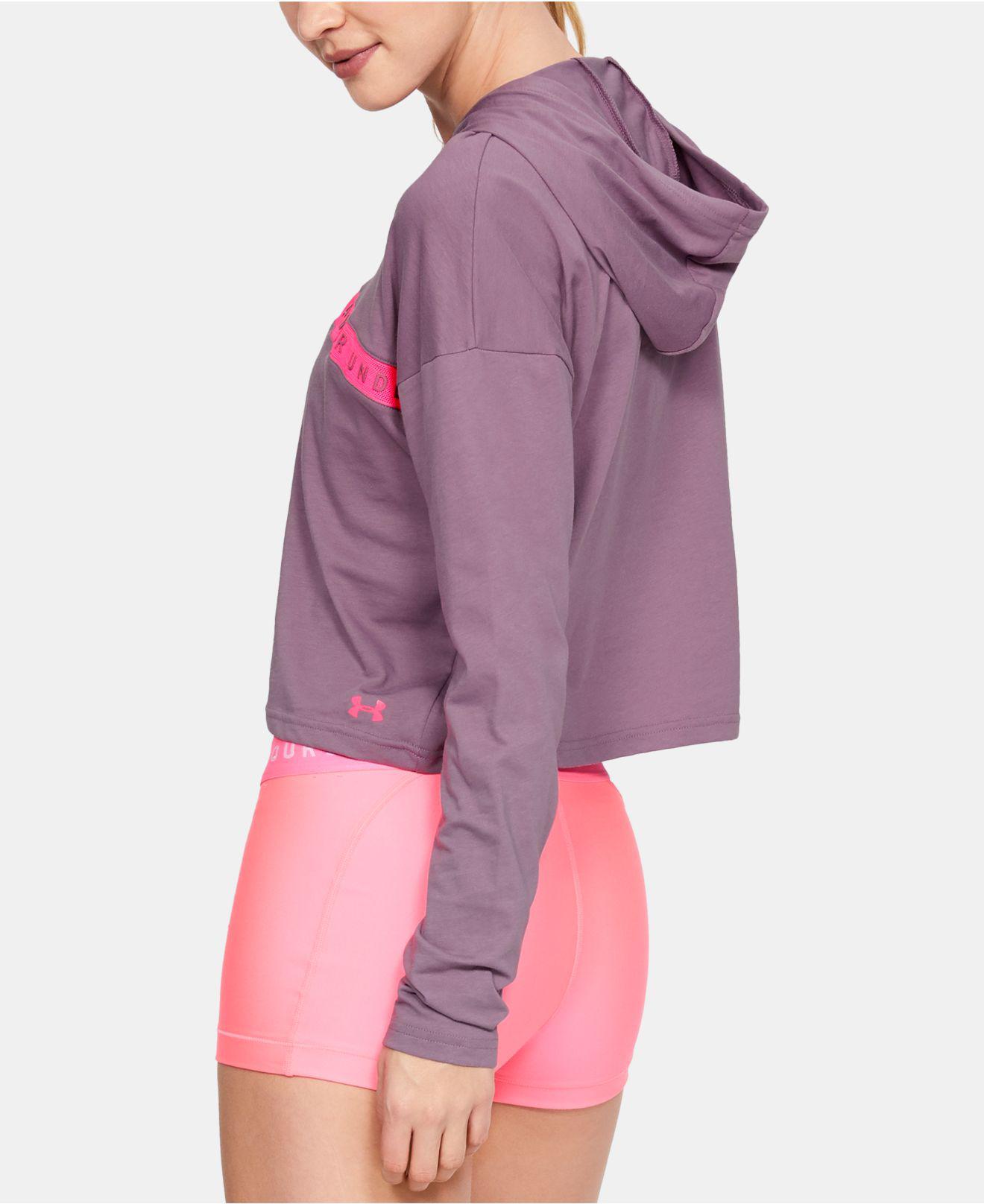 grey and purple under armour hoodie