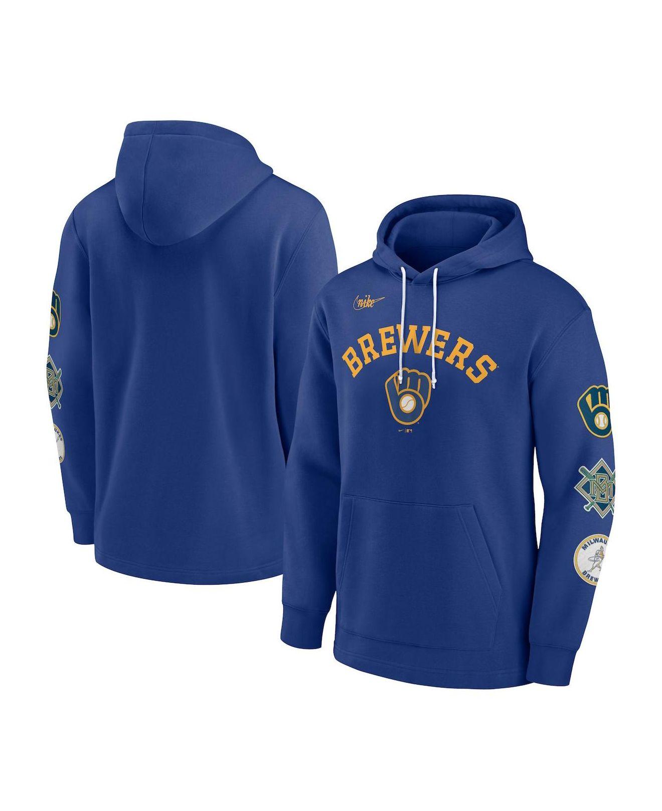 Nike Royal Milwaukee Brewers Rewind Lefty Pullover Hoodie in Blue for ...