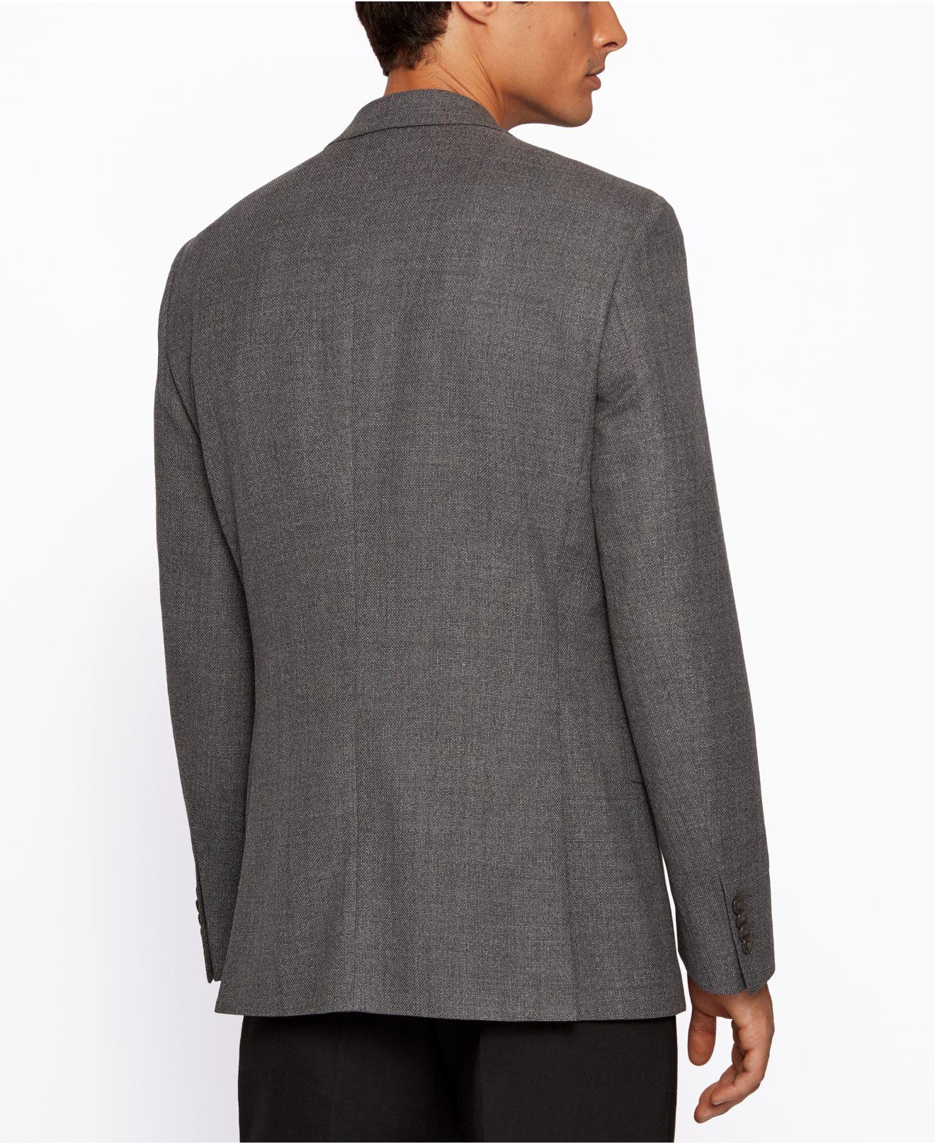 BOSS by Hugo Boss Wool Hutsons4 Slimfit Jacket in Gray for Men Lyst