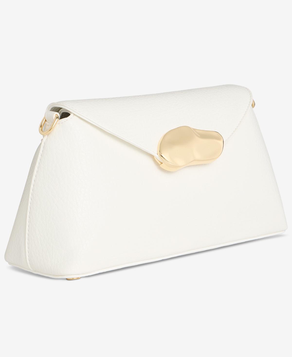 INC International Concepts Avahh Sculpted Clutch in Natural
