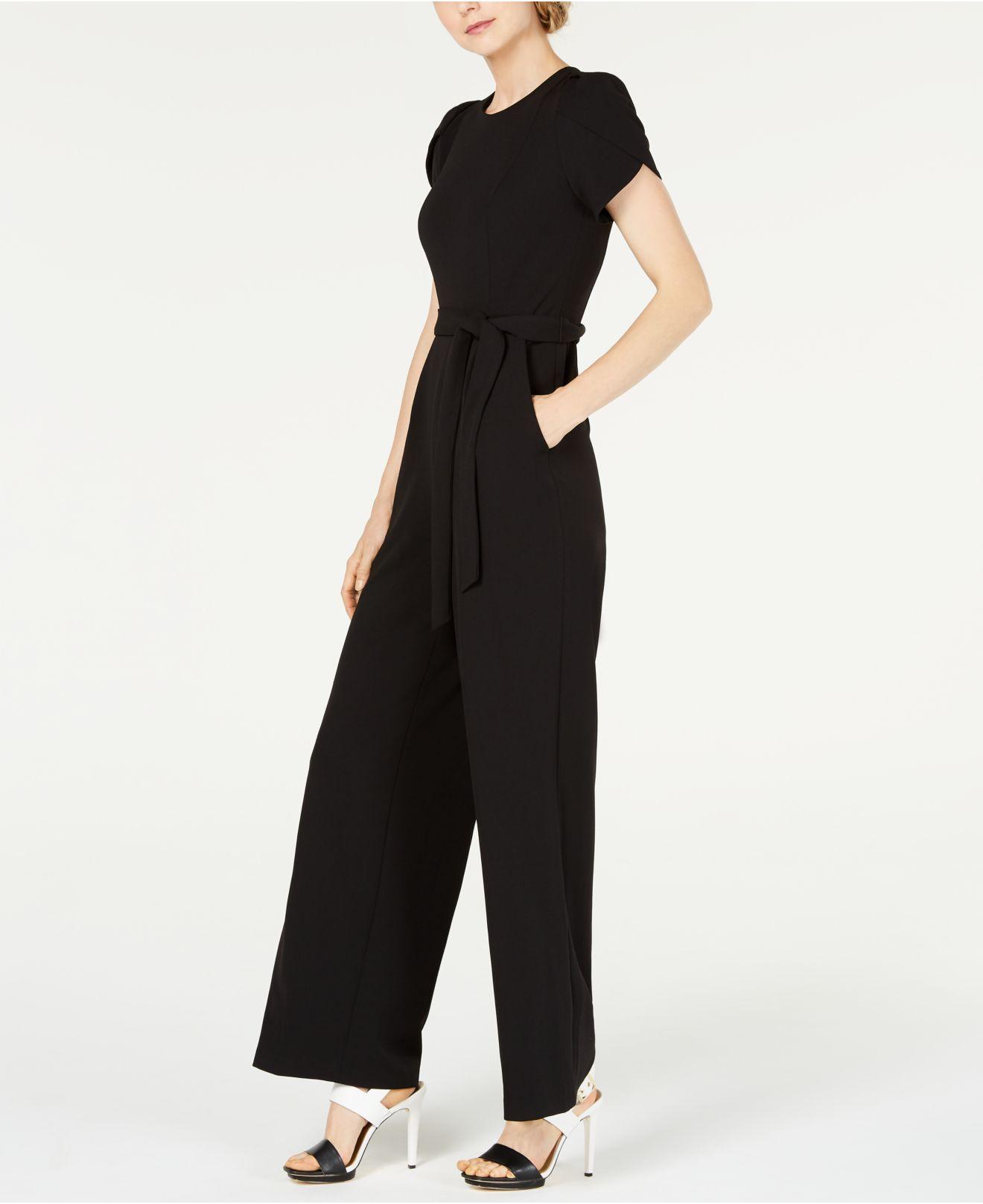 calvin klein tulip sleeve jumpsuit