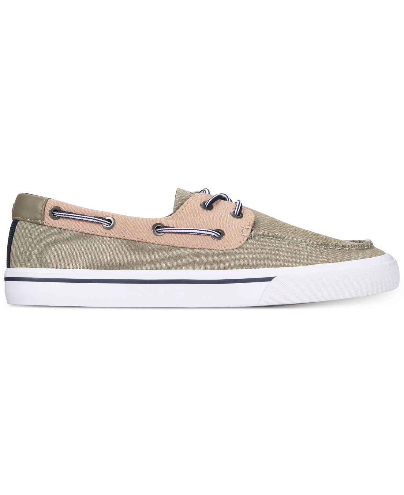 tommy hilfiger canvas boat shoes