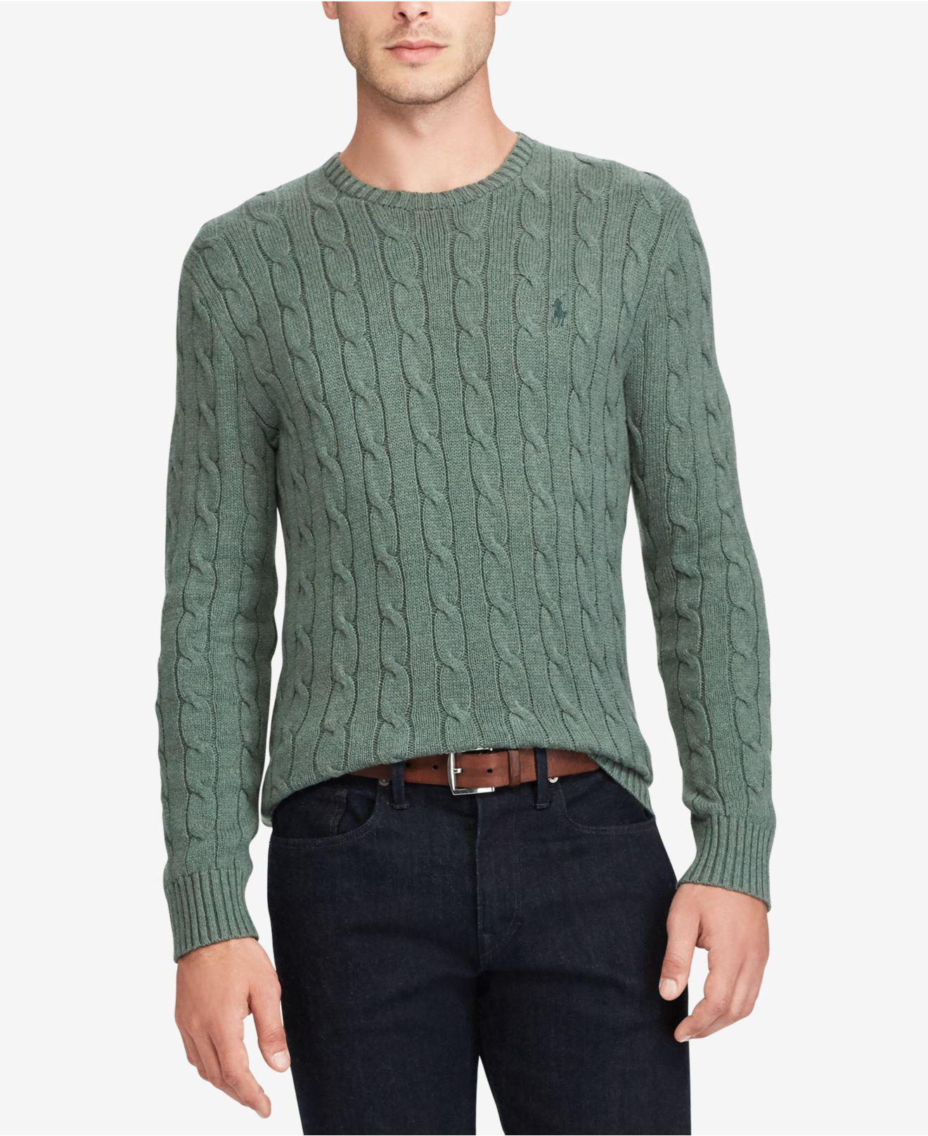 Polo Ralph Lauren Men's Cable-knit Sweater in Green for Men | Lyst