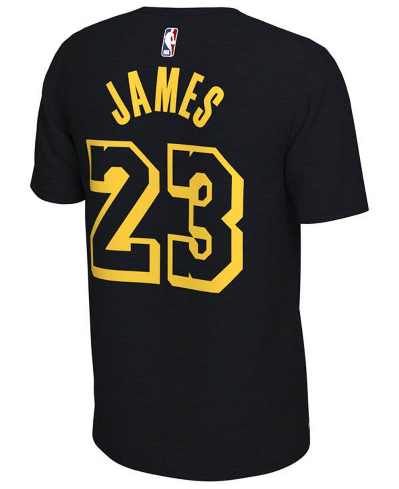 Nike Cotton Lebron James Los Angeles Lakers City Player T-shirt in ...