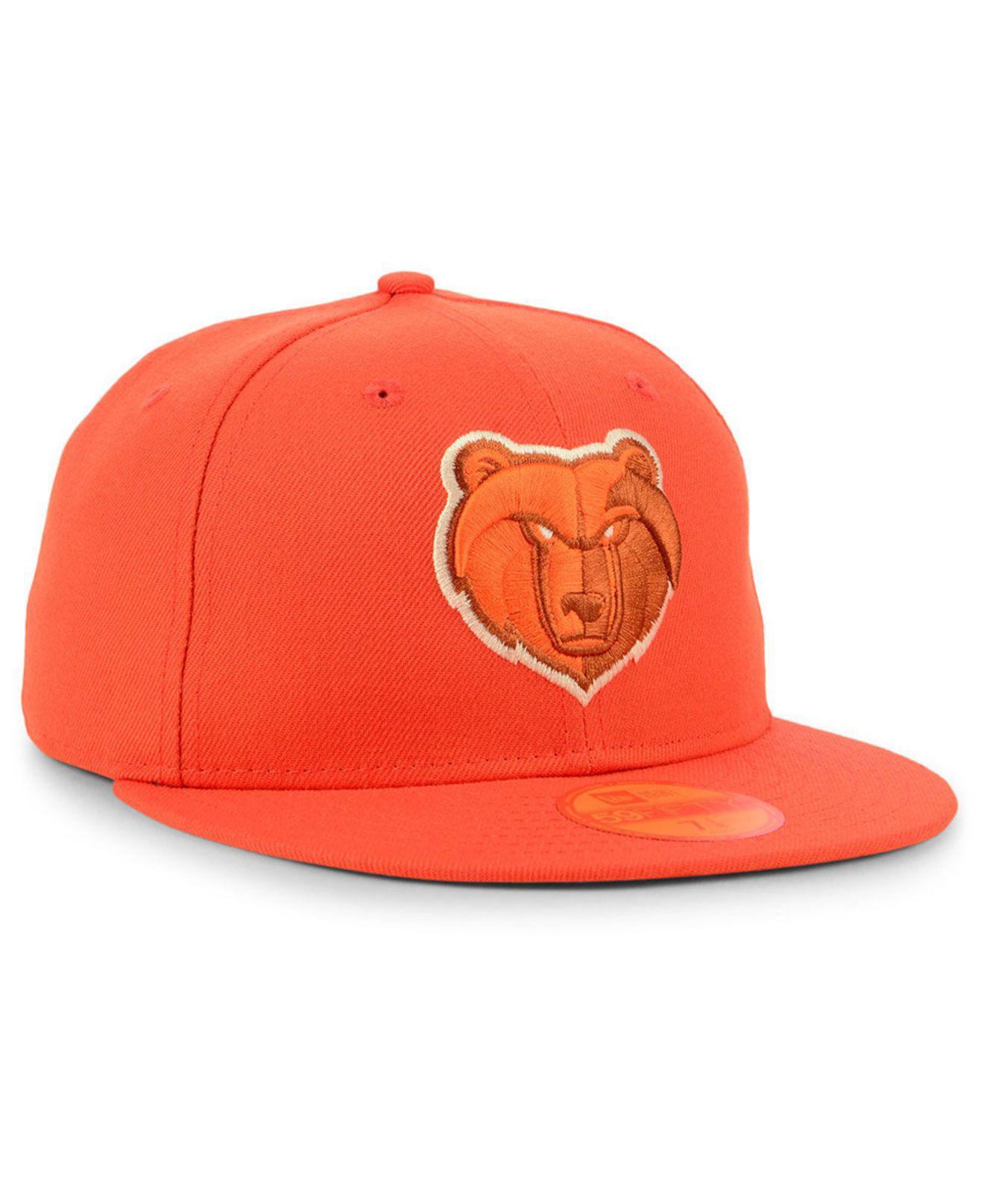 KTZ Memphis Grizzlies Color Prism Pack 59fifty Fitted Cap in Orange for Men