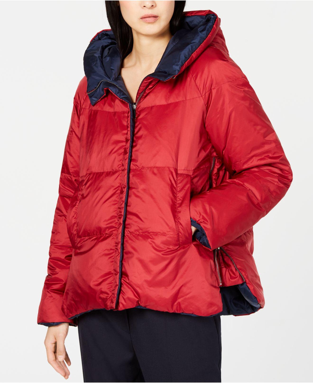 Weekend by Maxmara Synthetic Clio Reversible Puffer Coat in Red/Navy (Red)  - Lyst