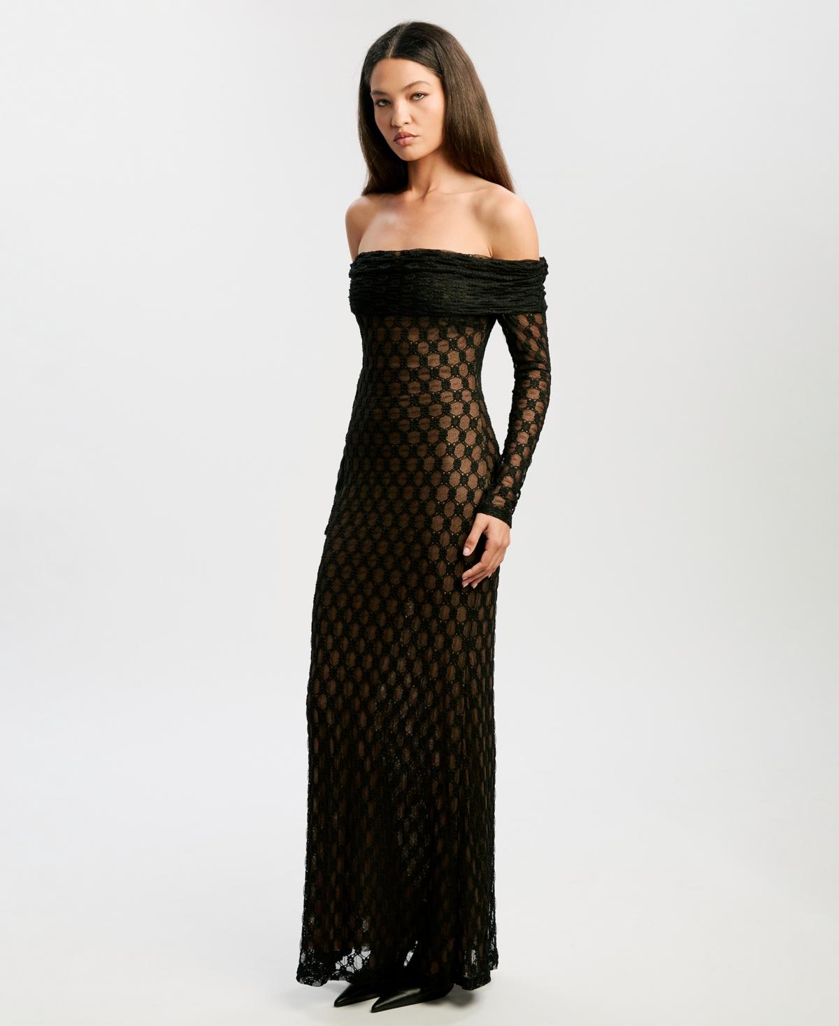 knee length dresses for ladies Plum Bardot Fishtail Midi Dress – AX Paris