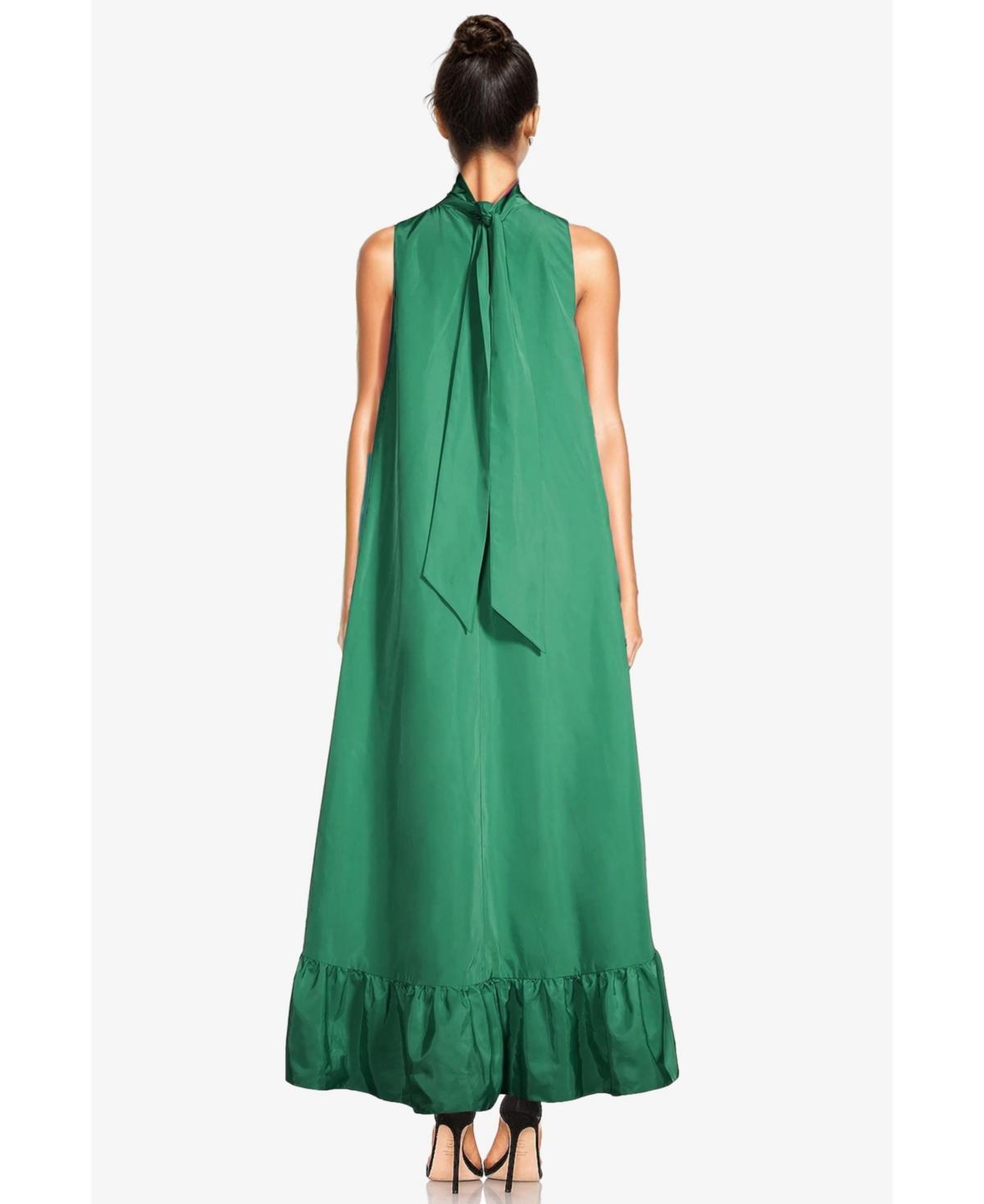 one33 social green dress $355 ONE33 Social Women's Green Ruffled Surplice Neck The Kim Dress Size 12