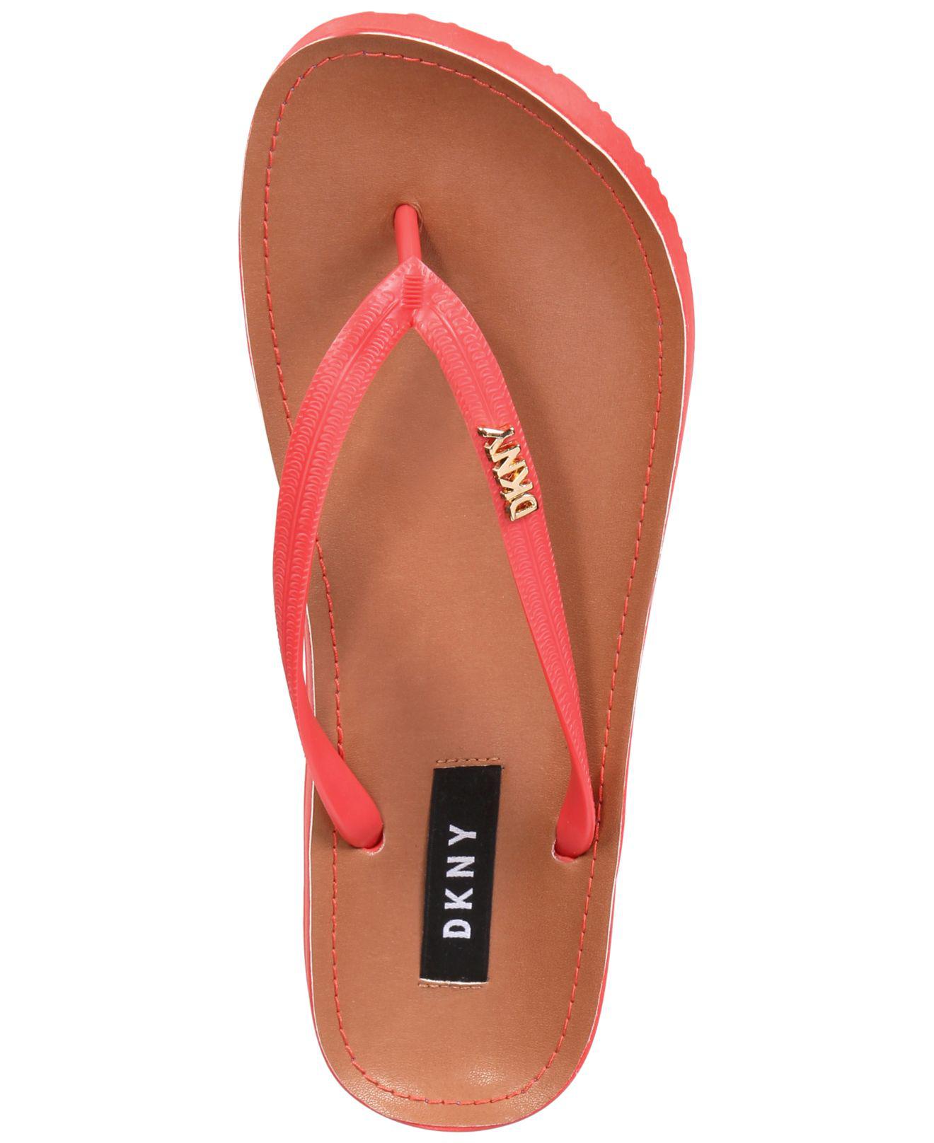 DKNY Rubber Madi Flipflops, Created For Macy's in Coral (Pink) Lyst