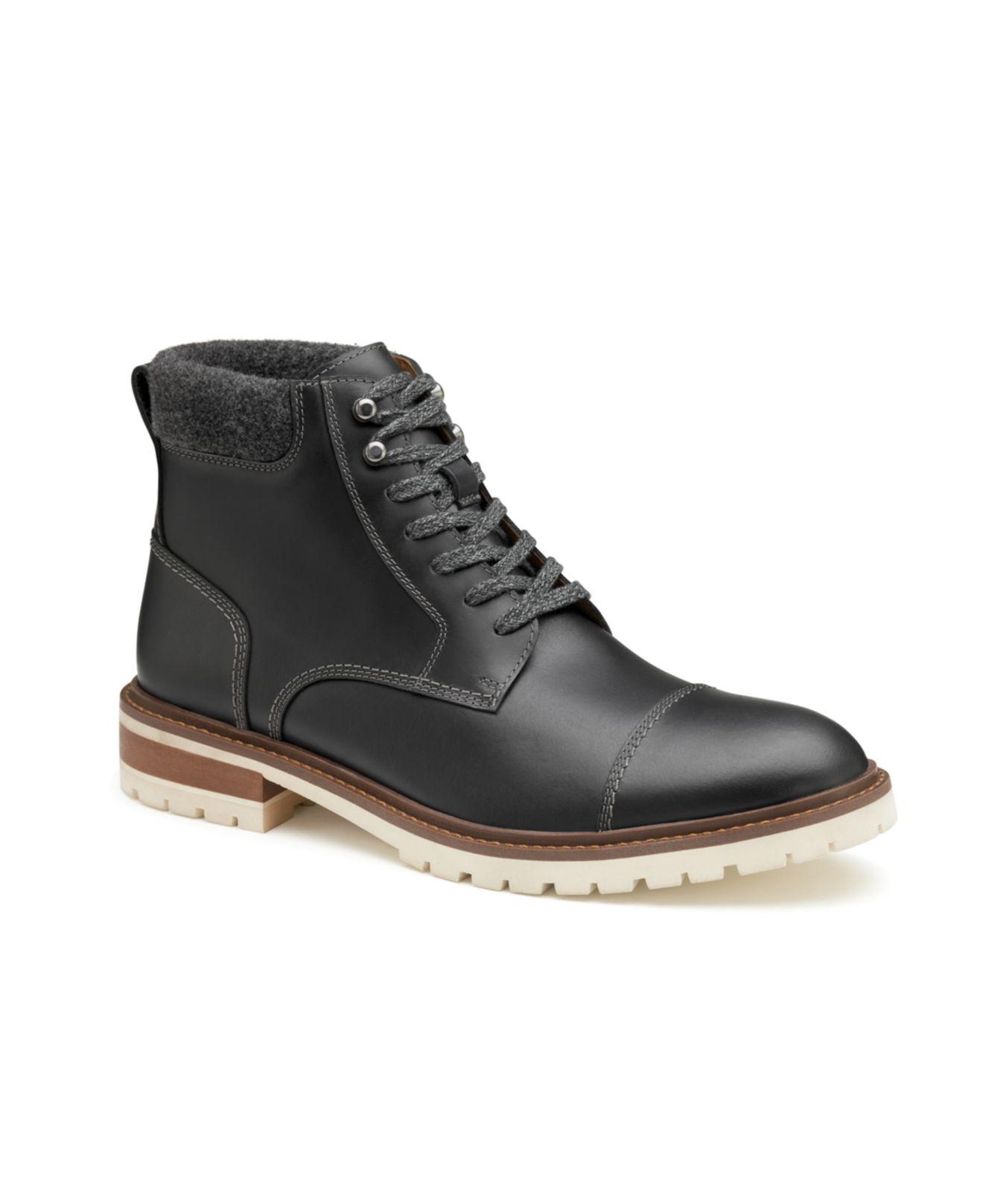 Johnston & Murphy Barrett Cap Toe Boots in Black for Men Lyst