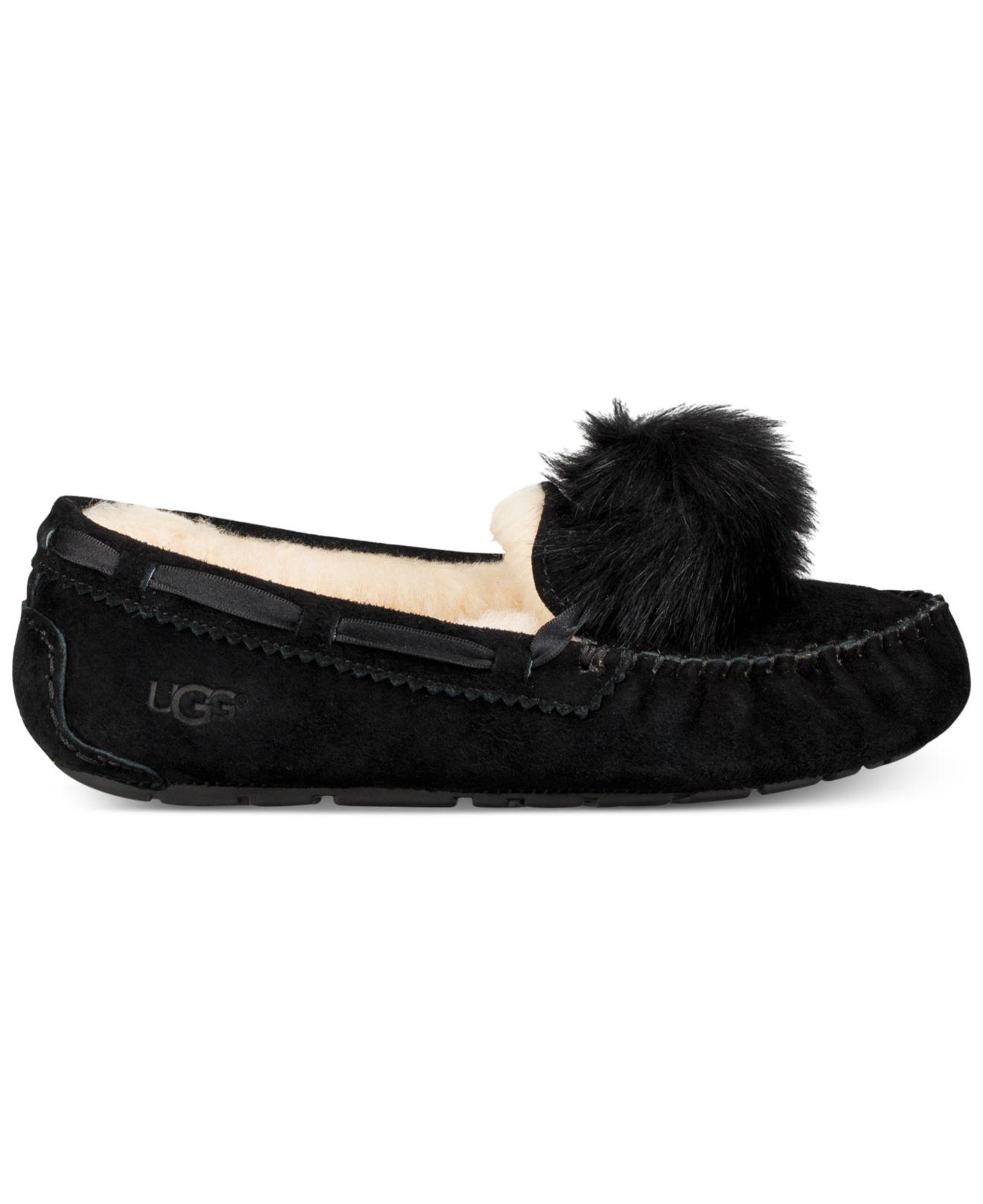 ugg dakota water resistant genuine sheepskin pompom slipper