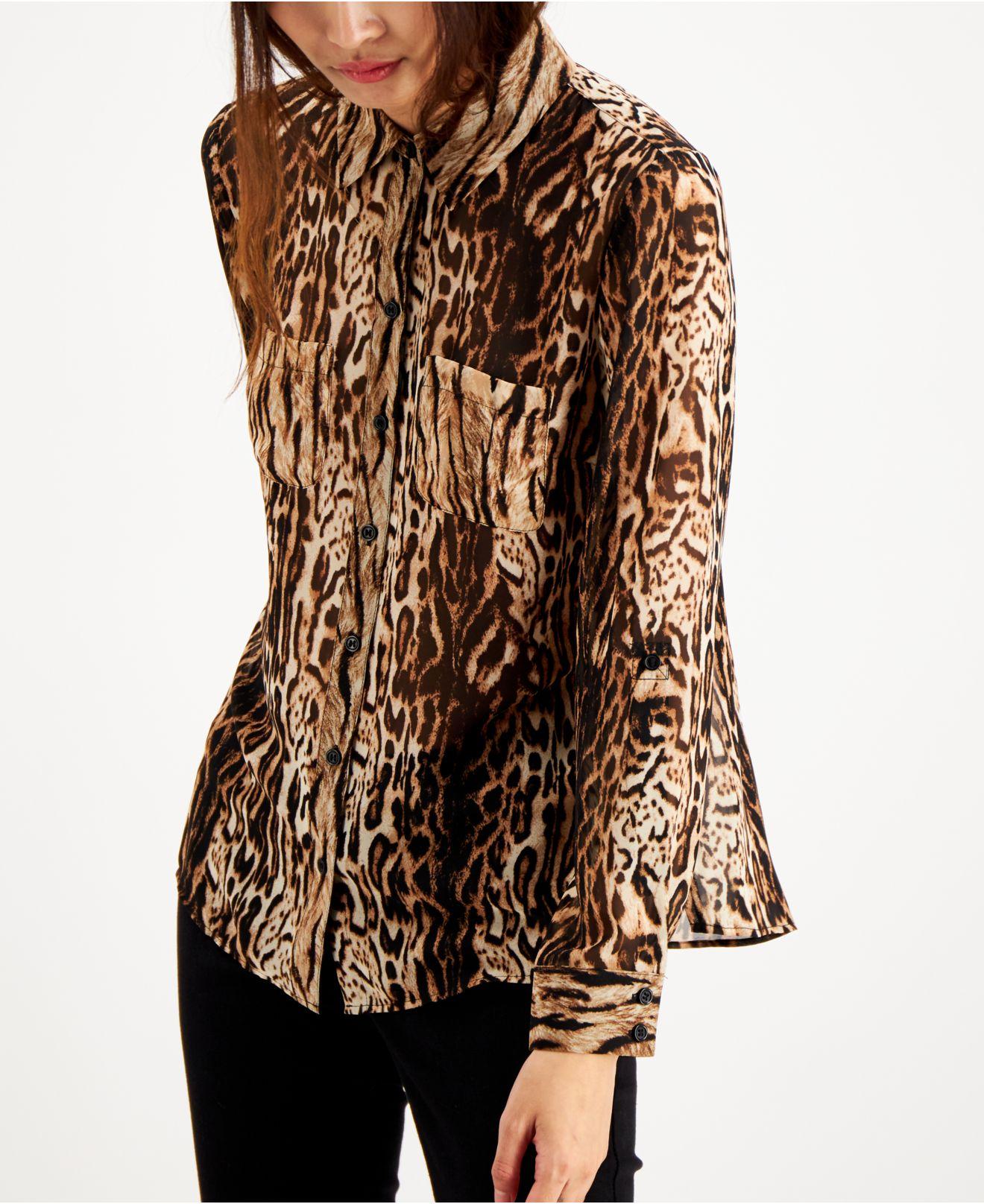 leopard print blouse macy's