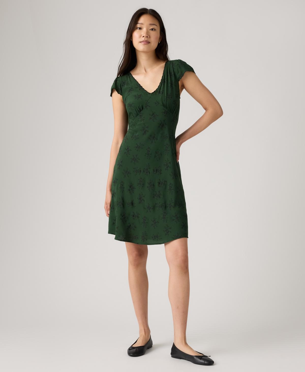 Levi's Ellory Slim Fit Short Sleeve Dress in Green | Lyst