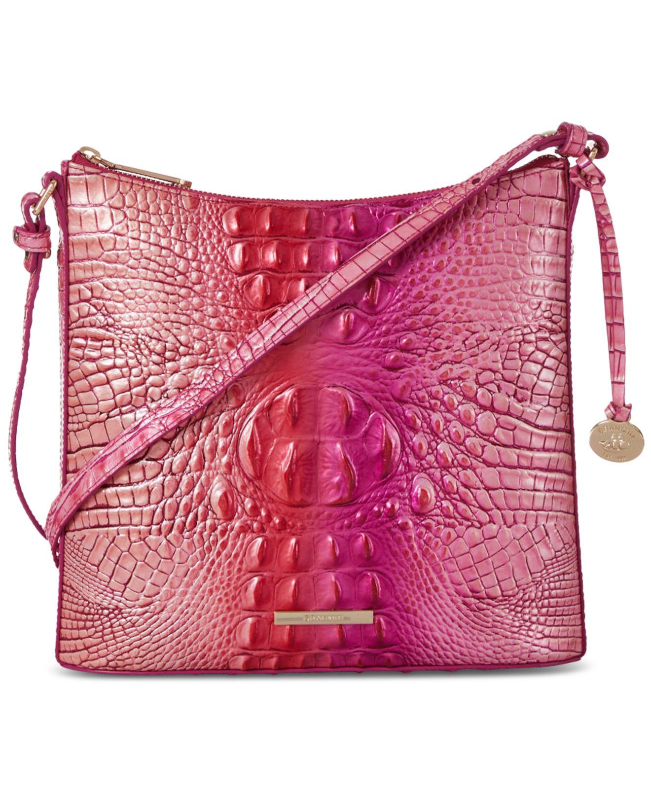 Brahmin Katie Melbourne Embossed Leather Crossbody in Pink Lyst
