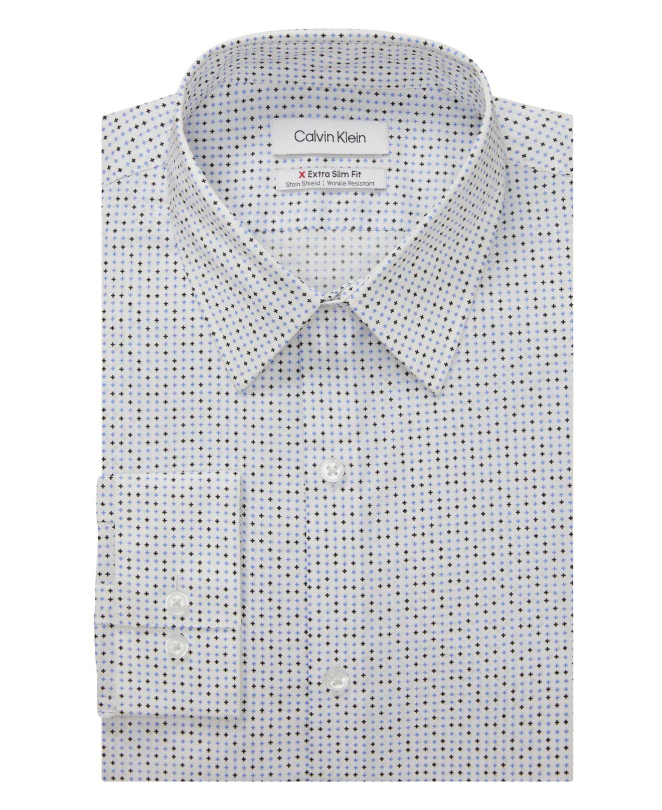 Calvin Klein Stain Shield Extra Slim Fit Stretch Untucked Dress Shirt