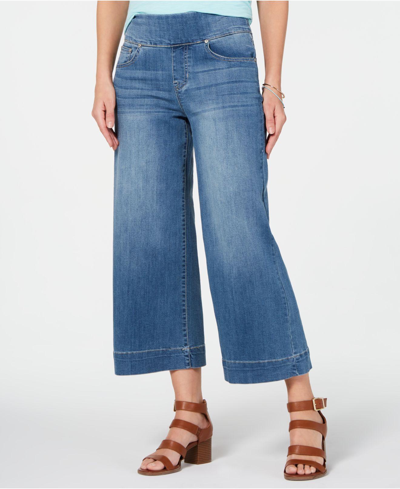 Glamor Marxist Beaten truck Style & Co. Denim Wide-leg Cropped Pull-on Jeans, Created For Macy's in  Blue | Lyst