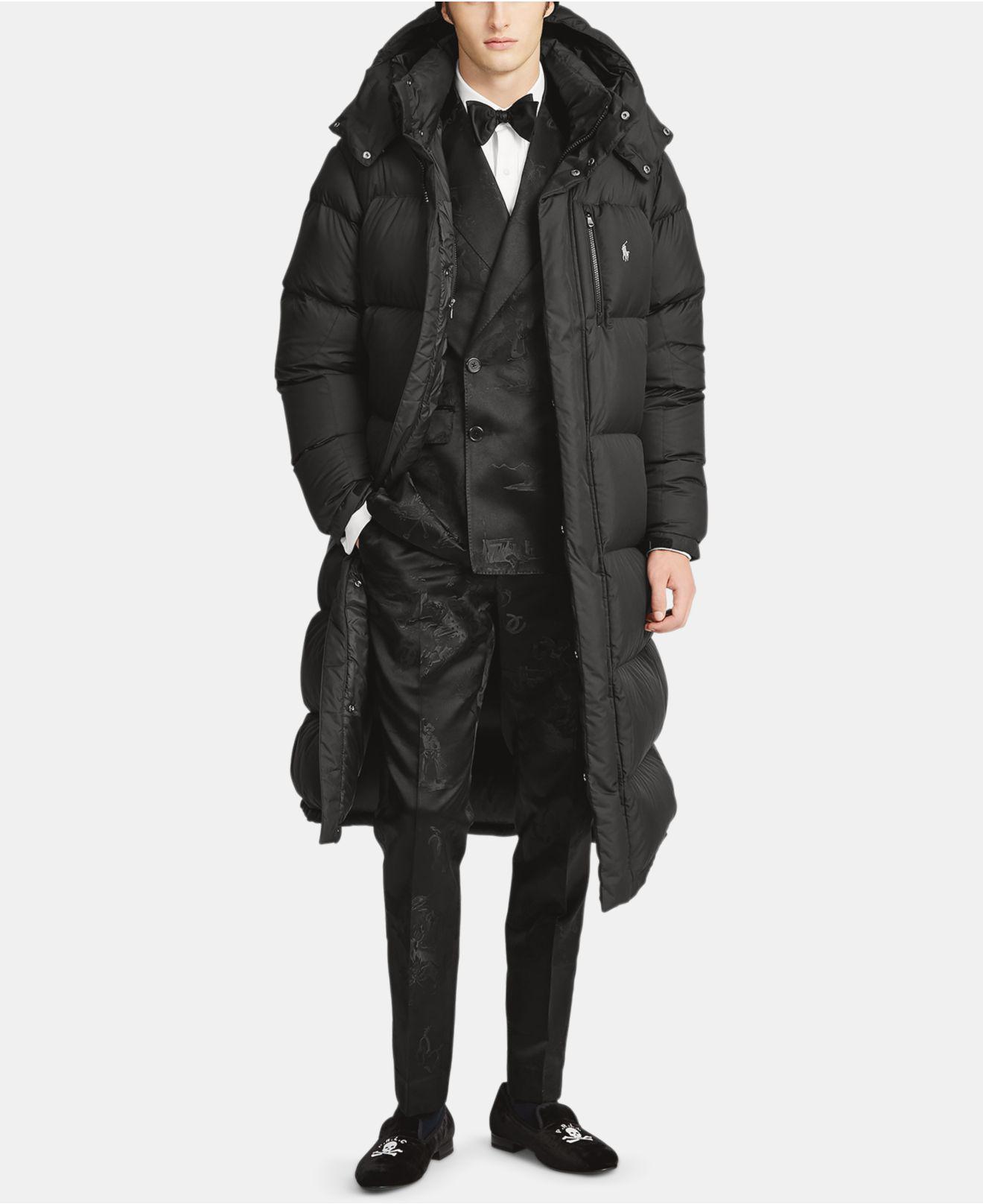 hooded ripstop down coat