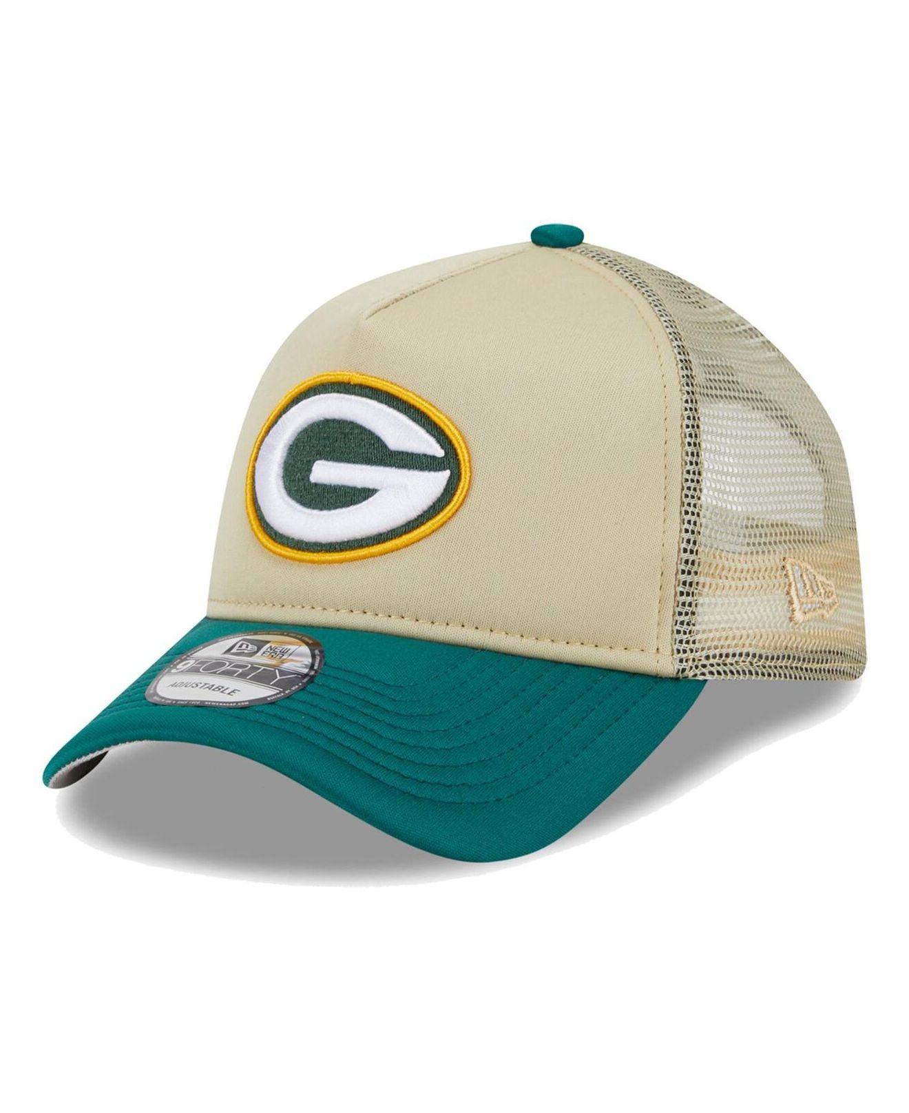 KTZ Green Green Bay Packers A-frame Trucker 9forty Adjustable Hat