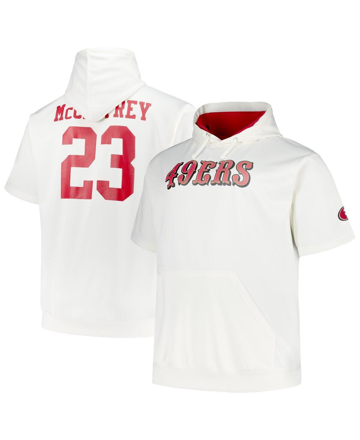 Fanatics Christian Mccaffrey San Francisco 49ers Big Tall Short Sleeve Hoodie T shirt in White for Men Lyst