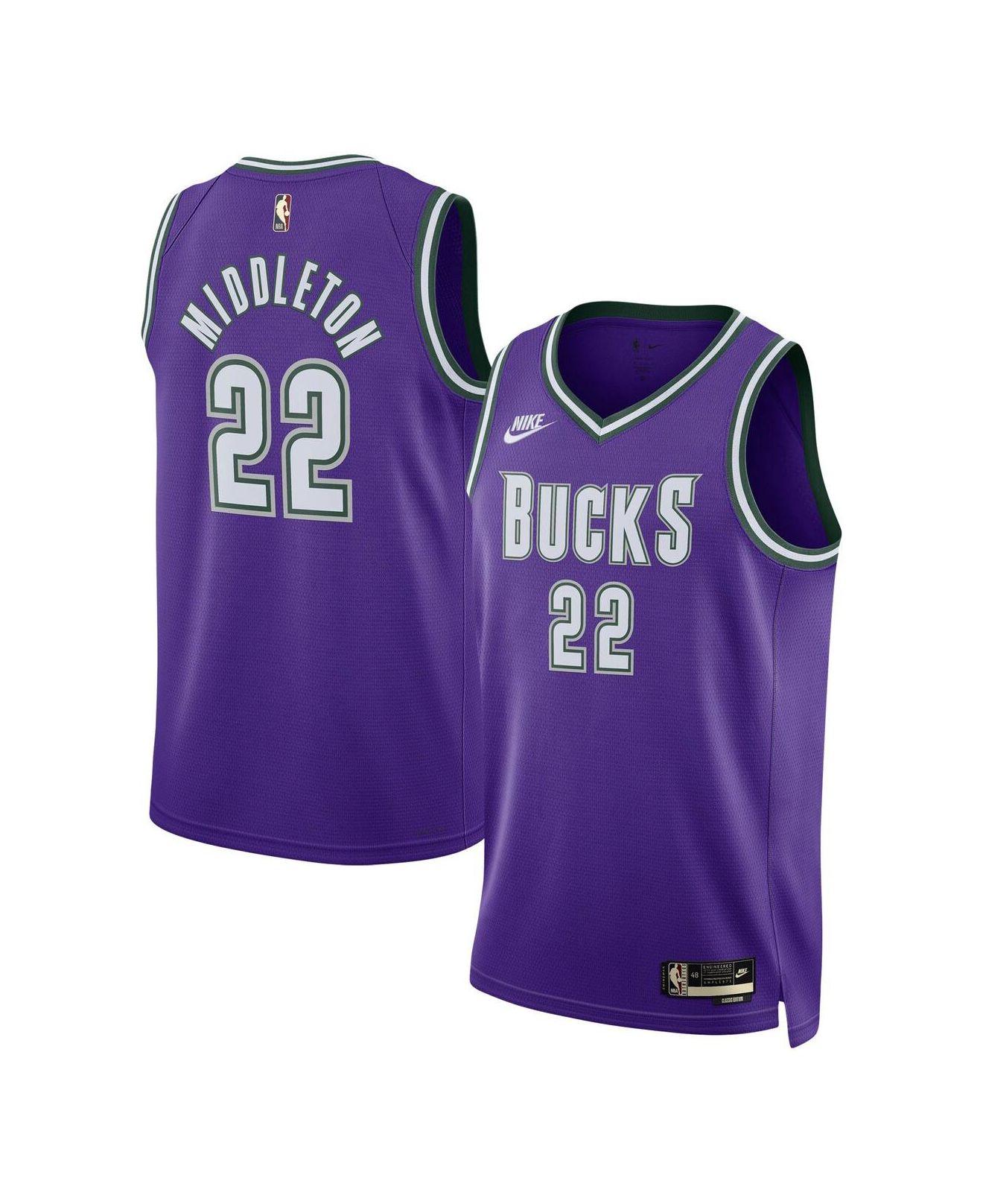 Nike Khris Middleton Purple Milwaukee Bucks 2022/23 Swingman Jersey ...