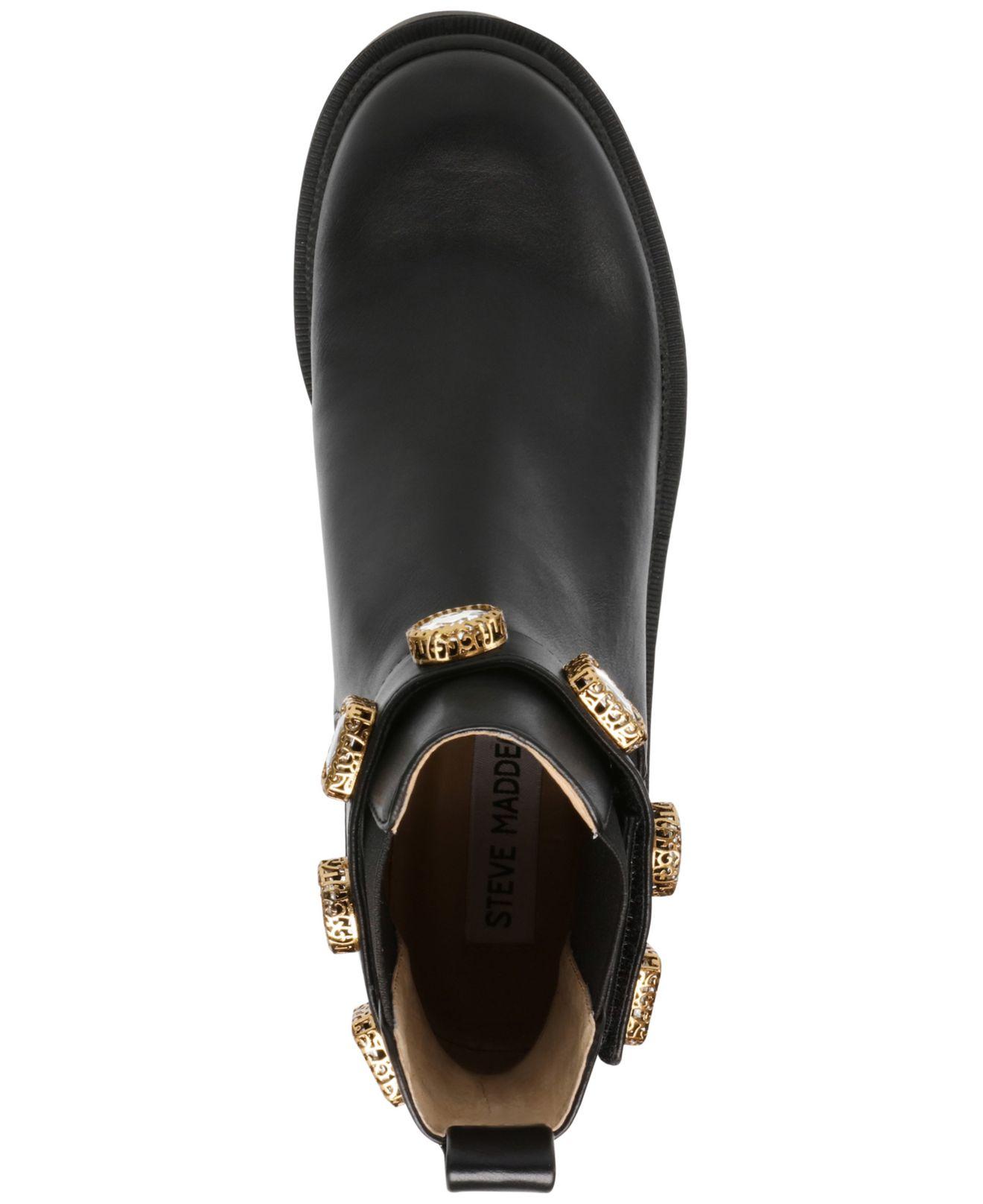 steve madden black amulet booties