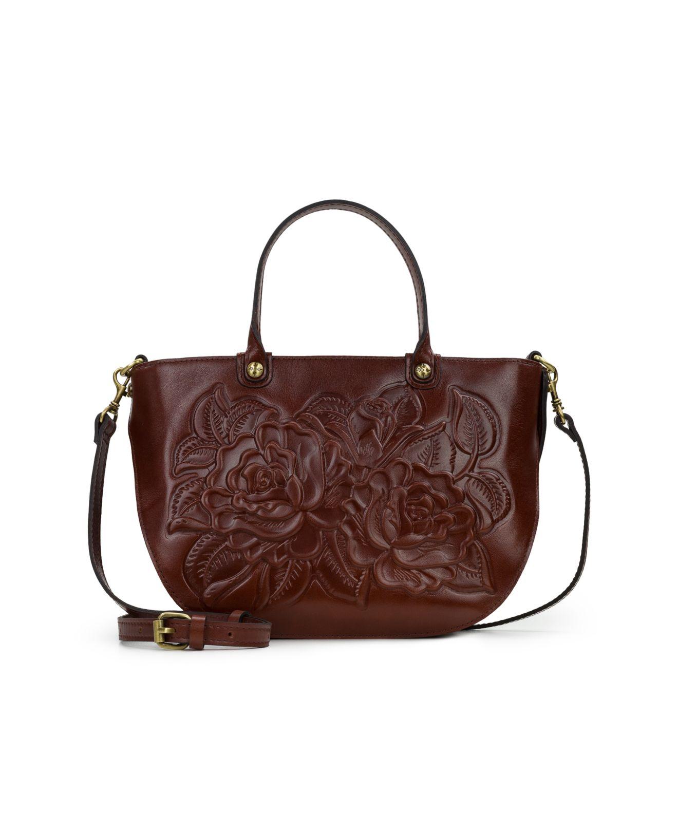 Patricia Nash Fairford Satchel Handbag in Brown Lyst