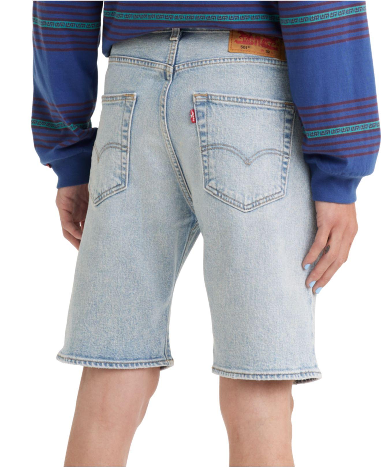 Levi's 501 Original Hemmed Stretch Jean Shorts in Blue for Men | Lyst