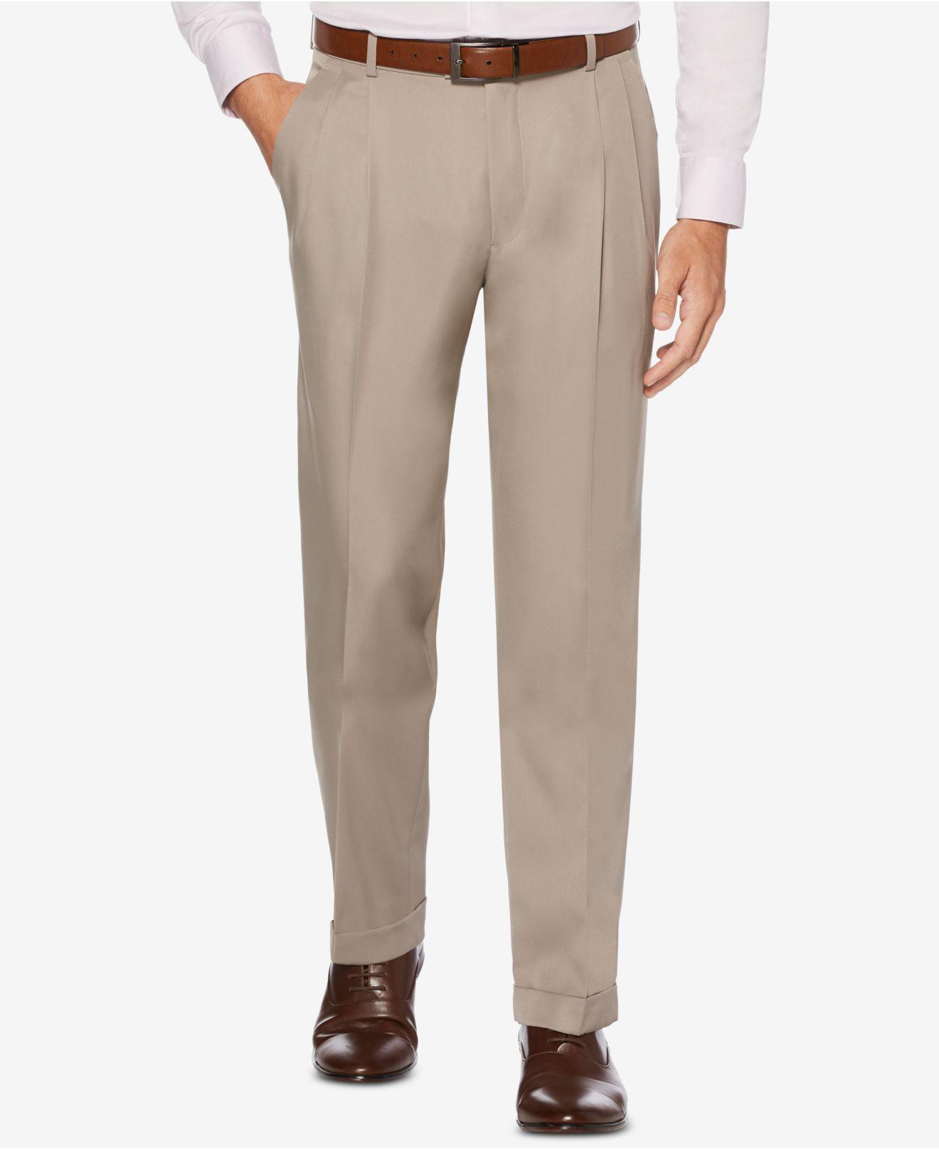 pleated and cuffed dress pants