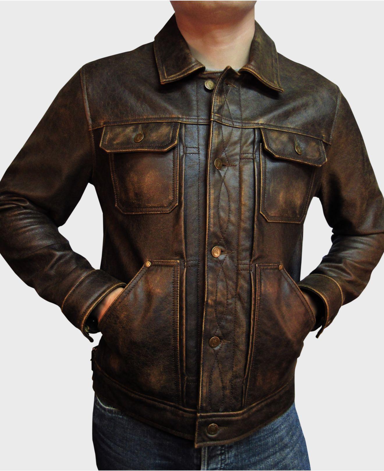 frye men's leather jacket