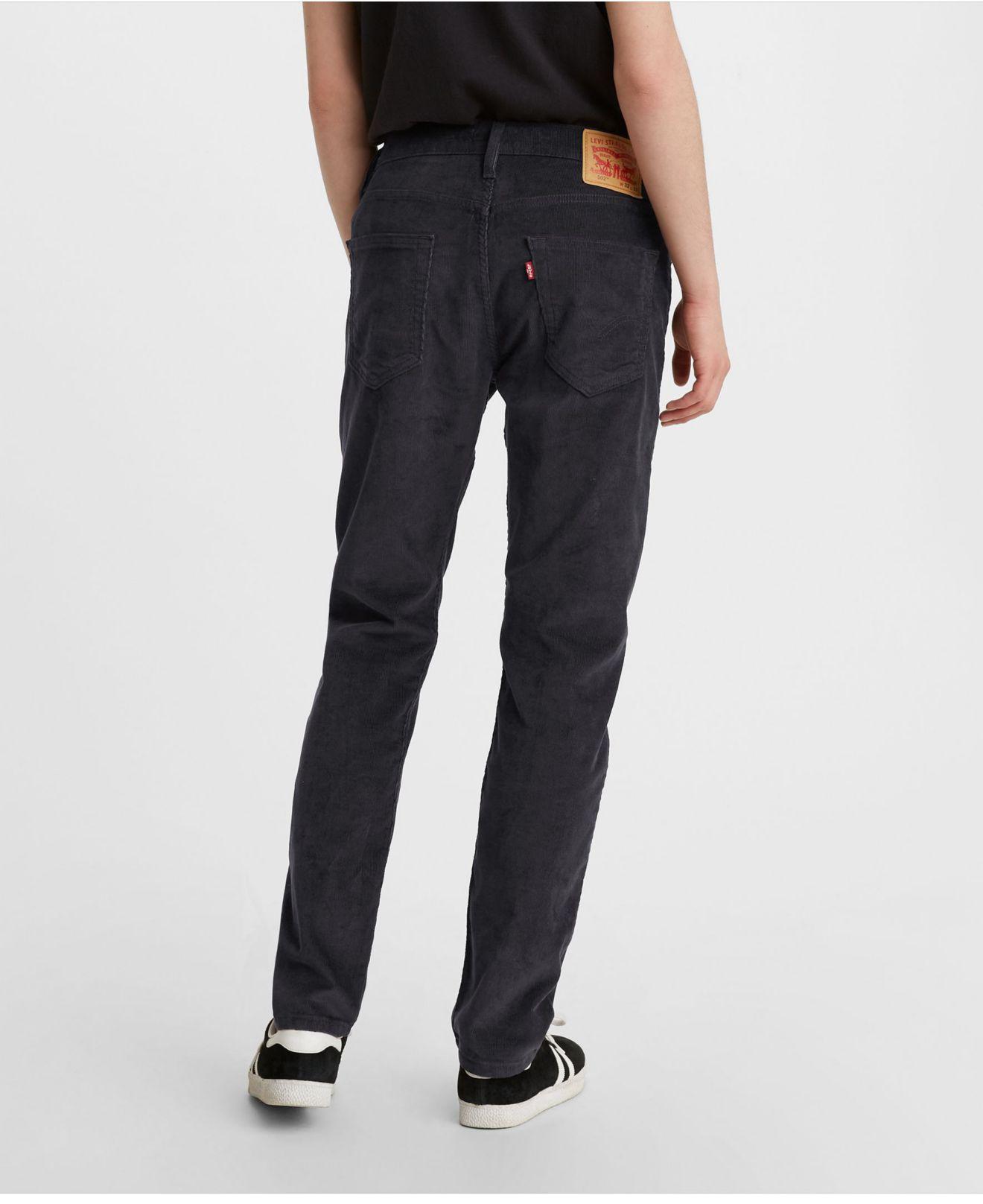Levi's Denim 502 Taper Corduroy Jeans in Black for Men - Lyst