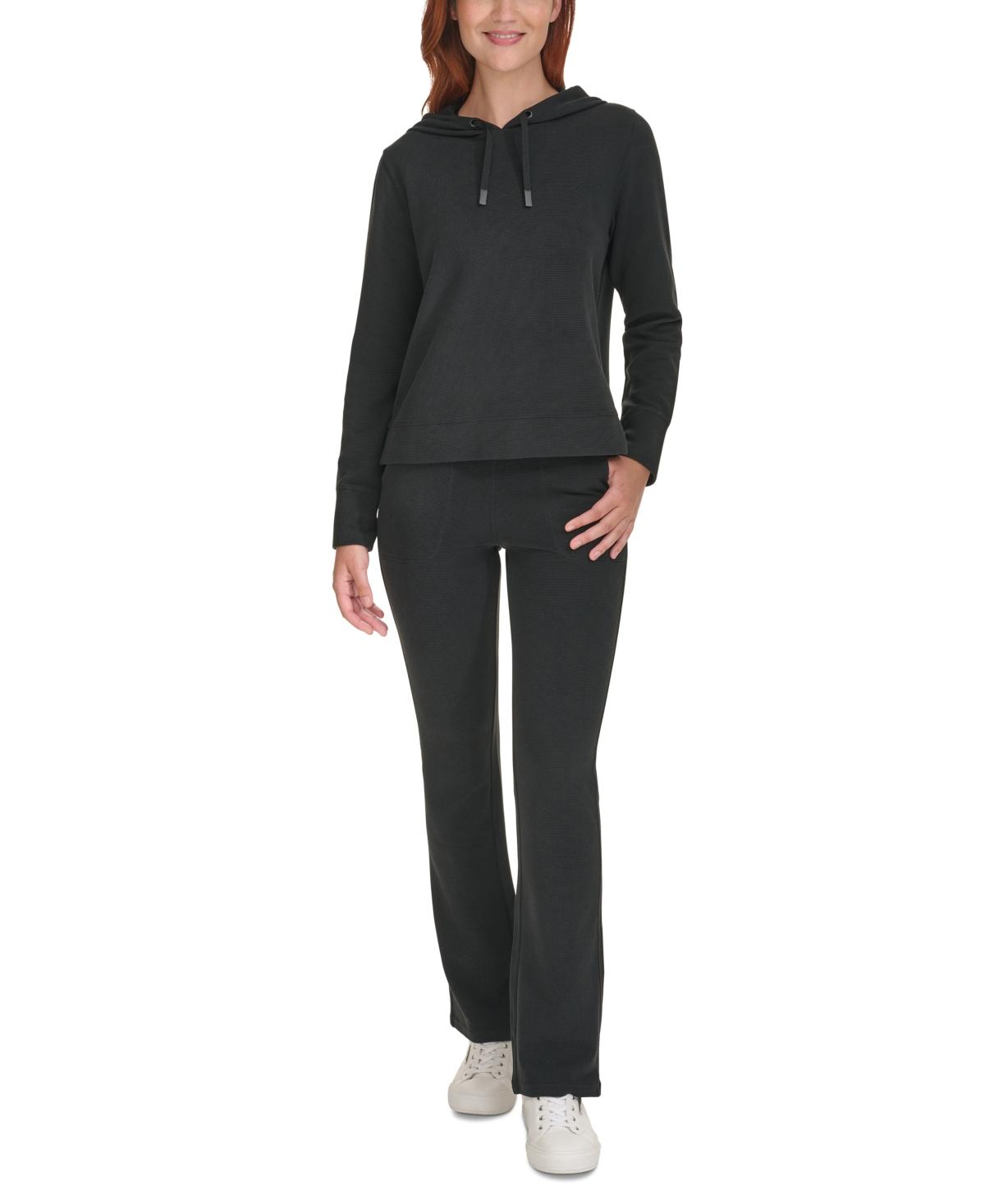Calvin Klein Performance Waffle-knit Pullover Hoodie in Black Lyst