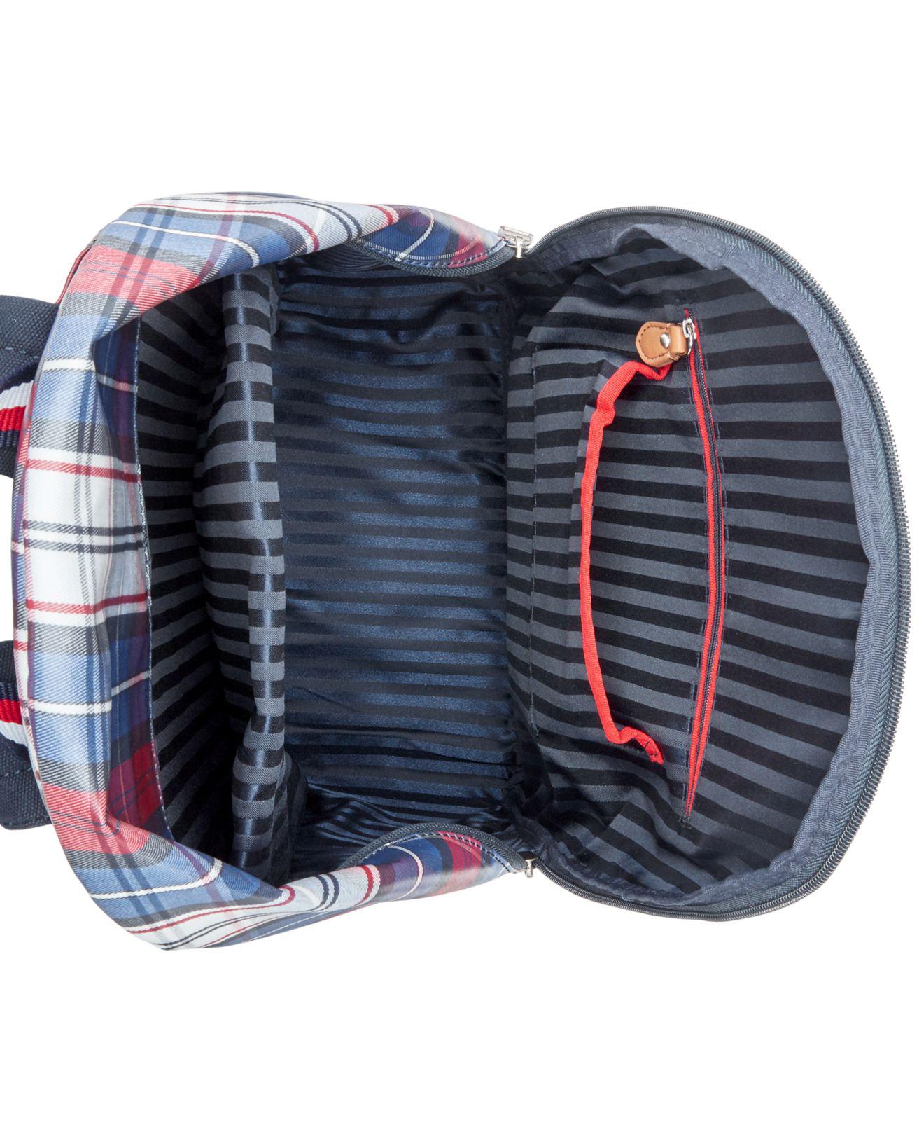 tommy hilfiger plaid backpack