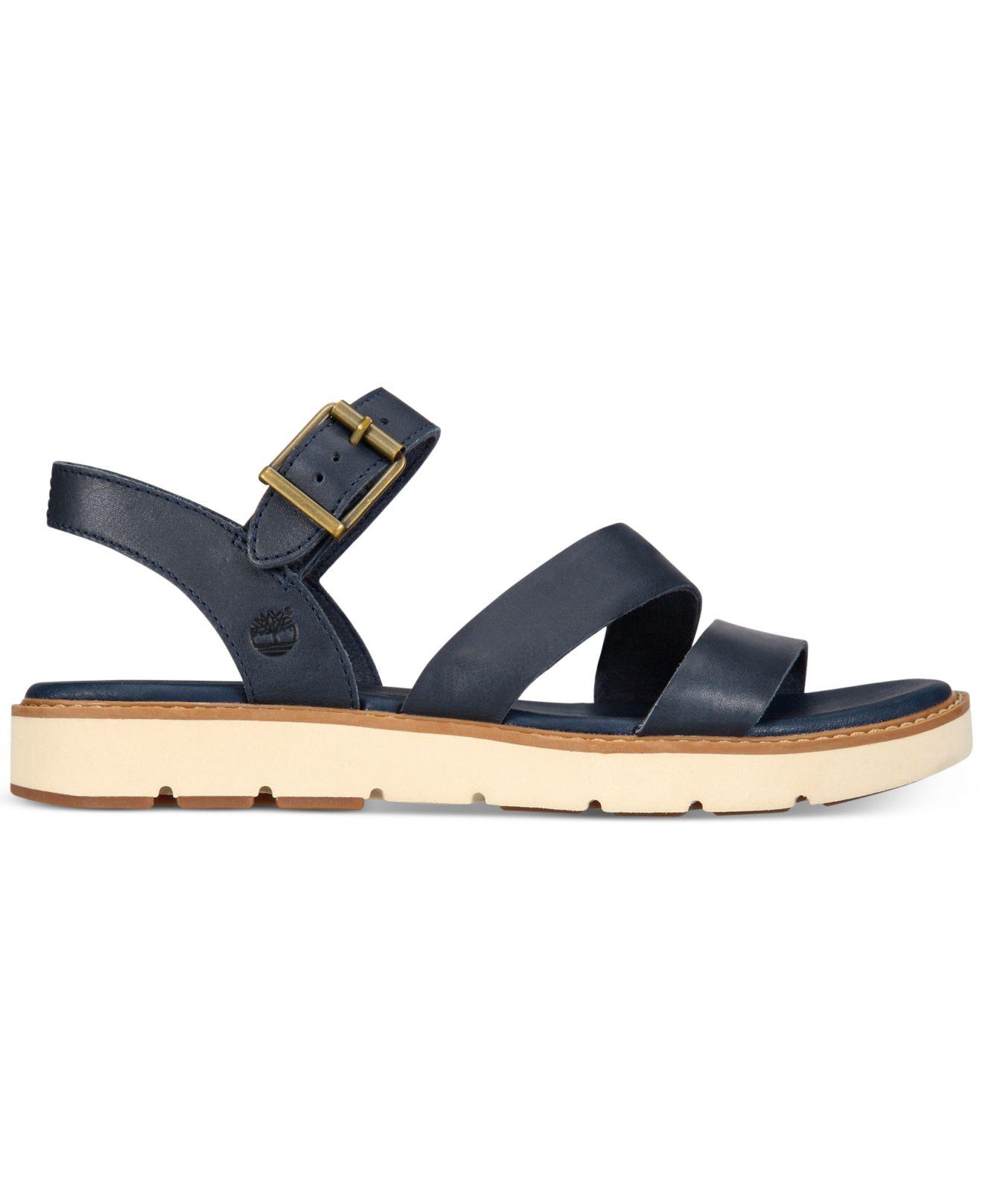 Timberland Bailey Park Flat Sandals in Blue | Lyst
