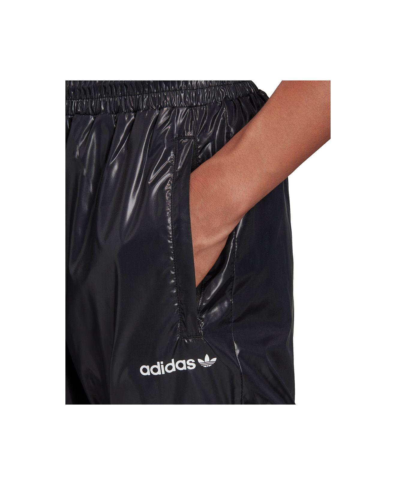 adidas Synthetic Shiny Cargo Pants in Black | Lyst
