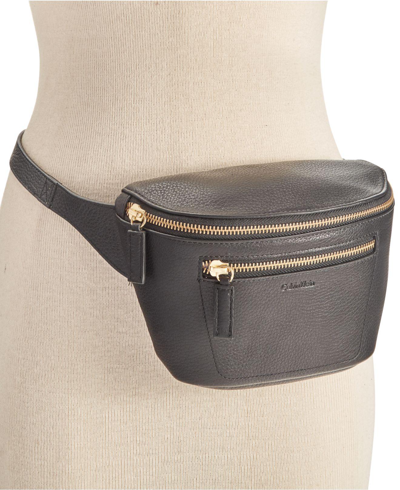 Calvin Klein Pebble Leather Fanny Pack Lyst