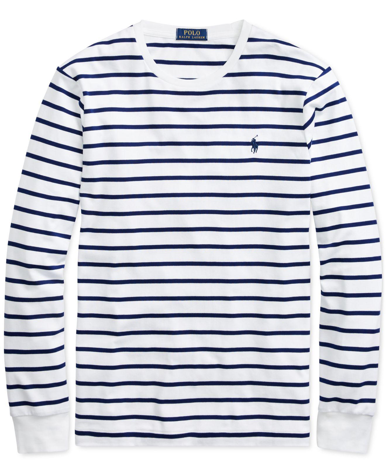 ralph lauren striped long sleeve t shirt