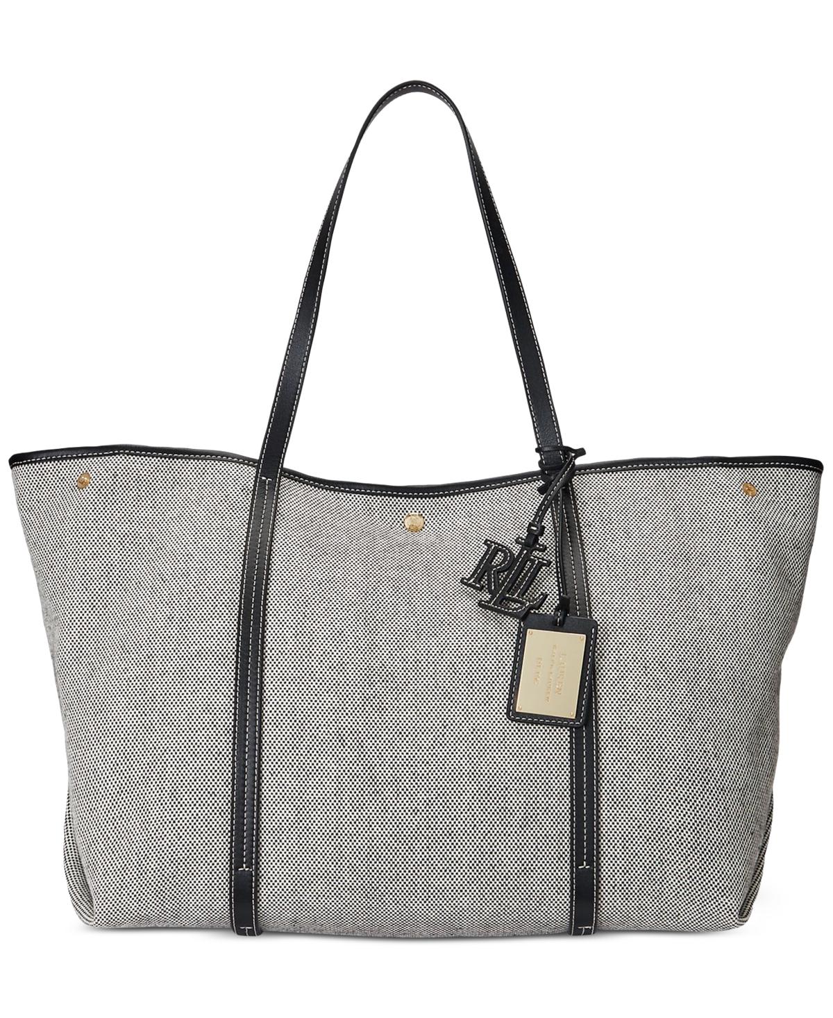 Lauren by Ralph Lauren Emerie Canvas And Leather Extra Large Tote in ...