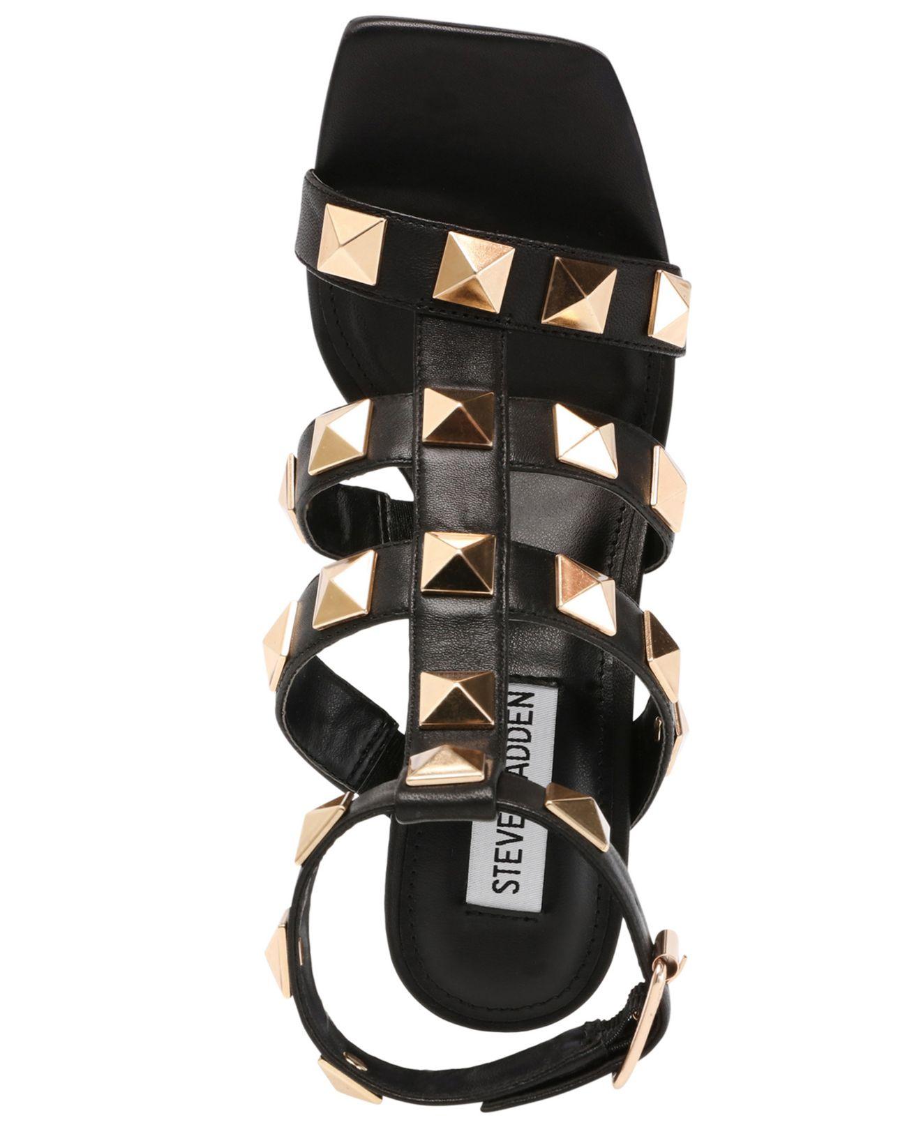 Pinchazo transportar regalo Steve Madden Capri Studded Stiletto Sandals in Black | Lyst