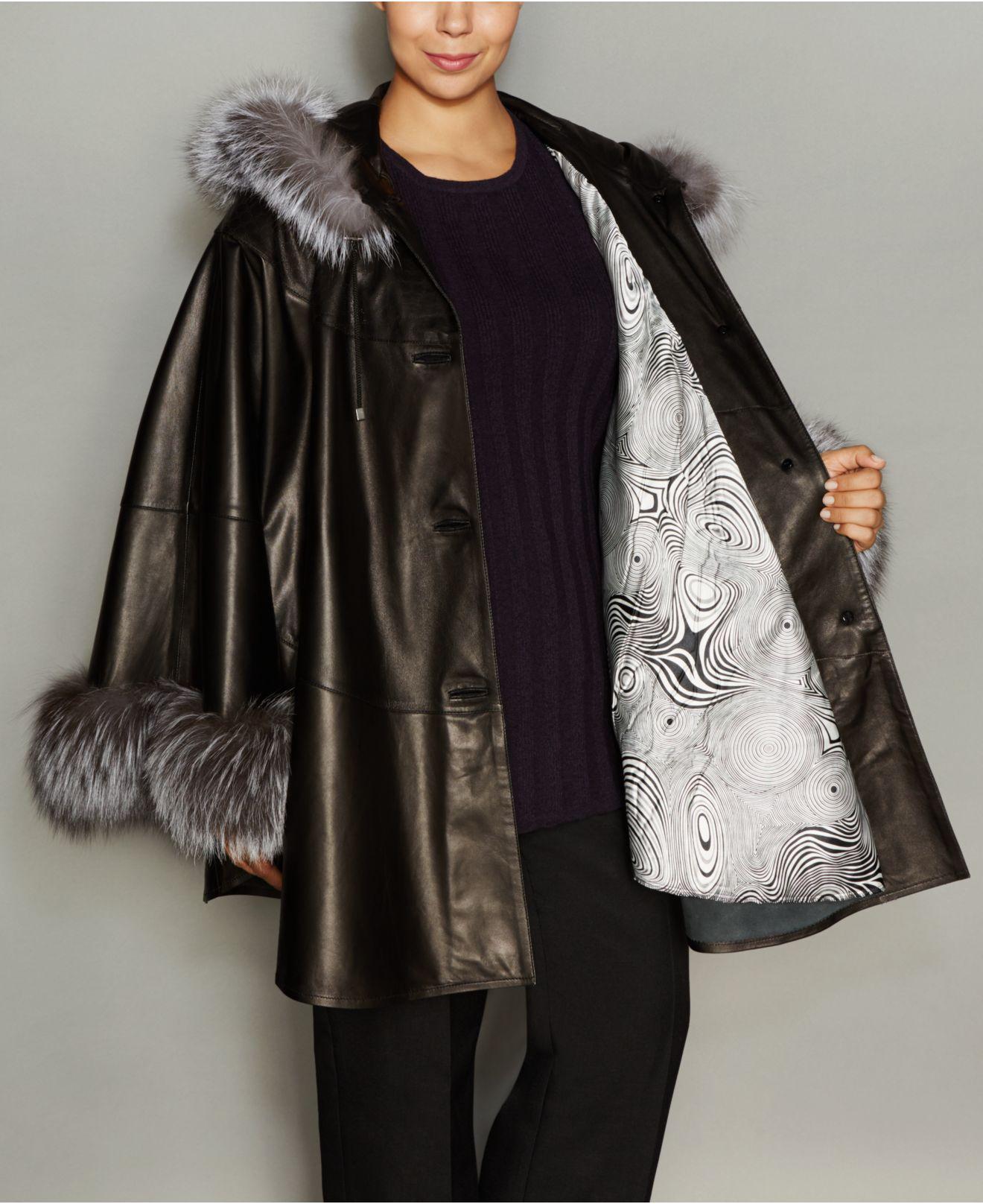 The Fur Vault Plus Size Fox-fur-trim 