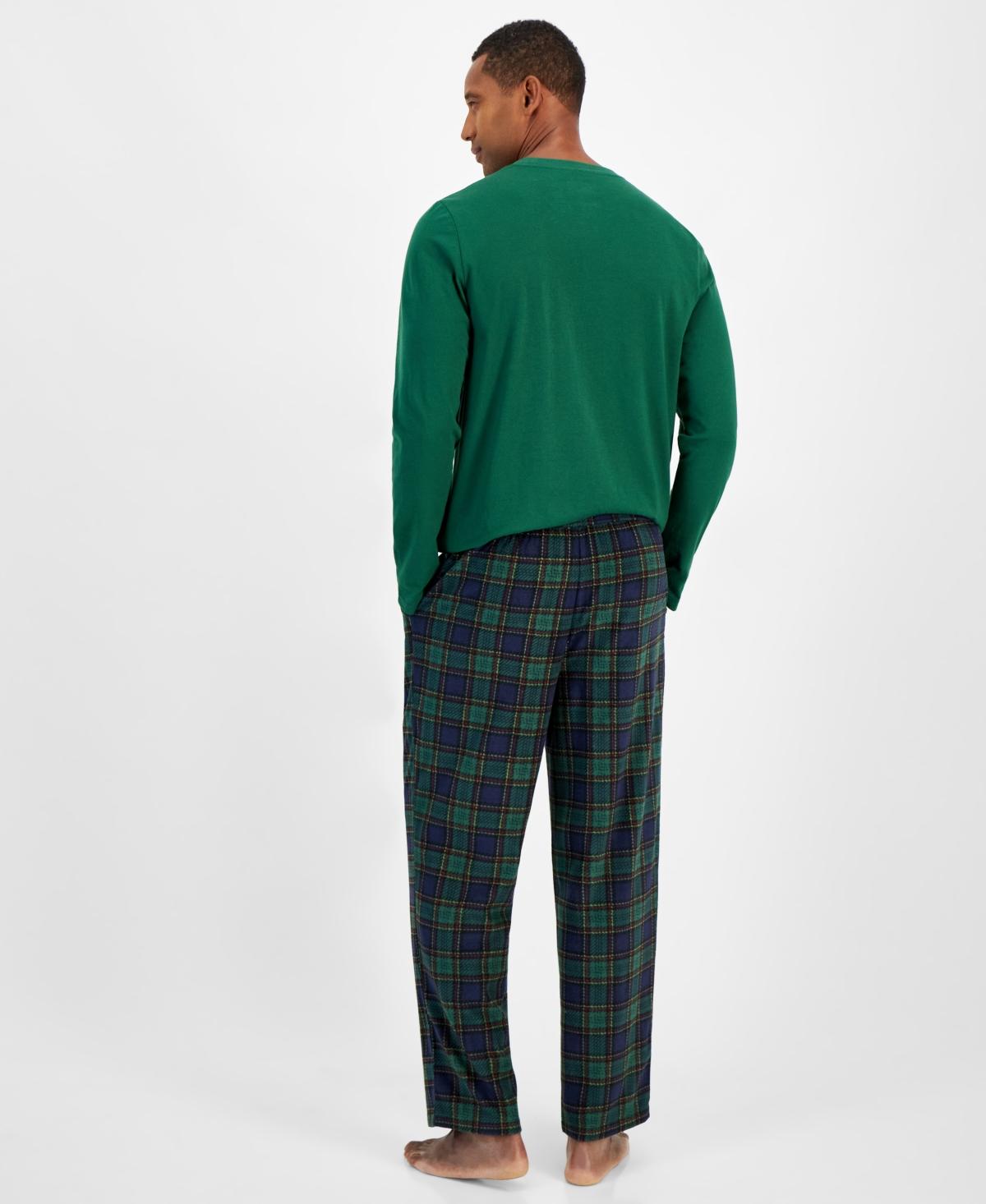 Pajama Bottoms Blue And Green Pajamas Fleece Pajamas Club Room