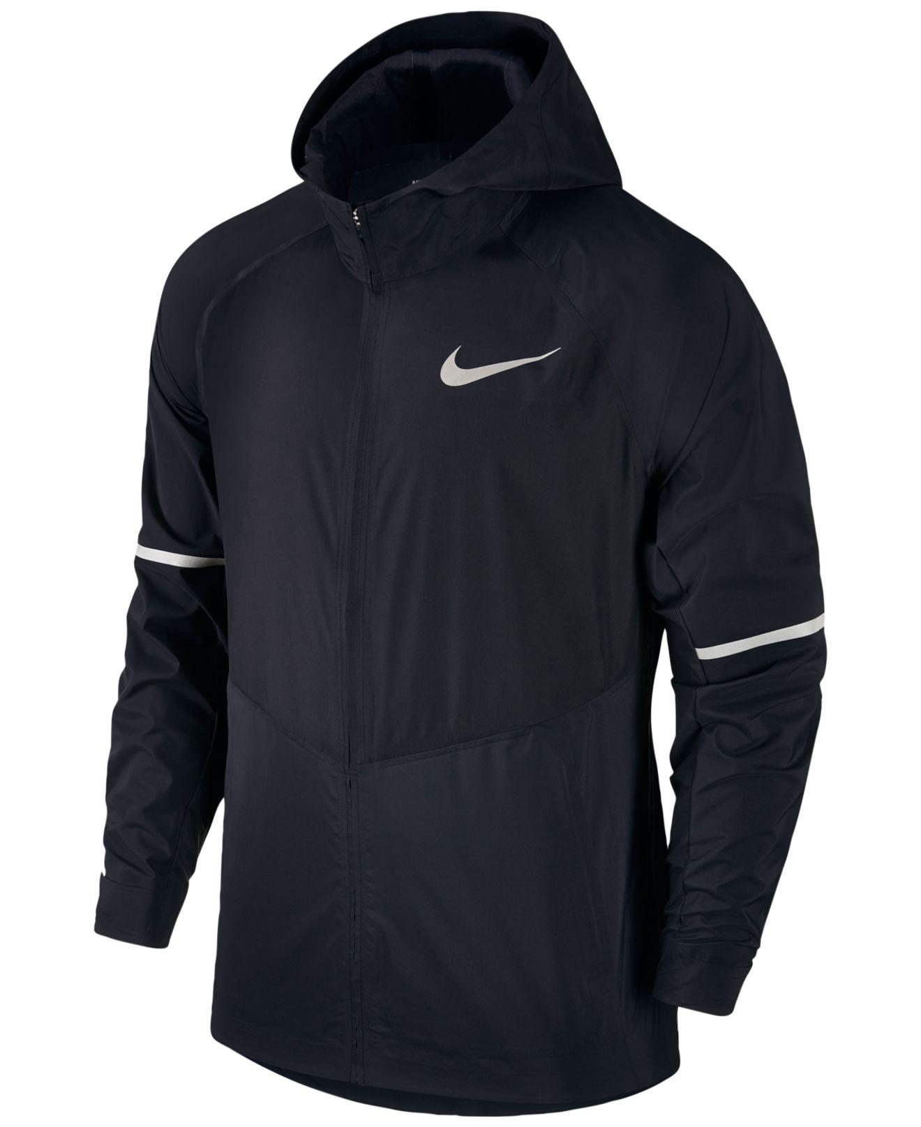Nike Synthetic Men's Zonal Aeroshield Running Jacket in Black for Men | Lyst