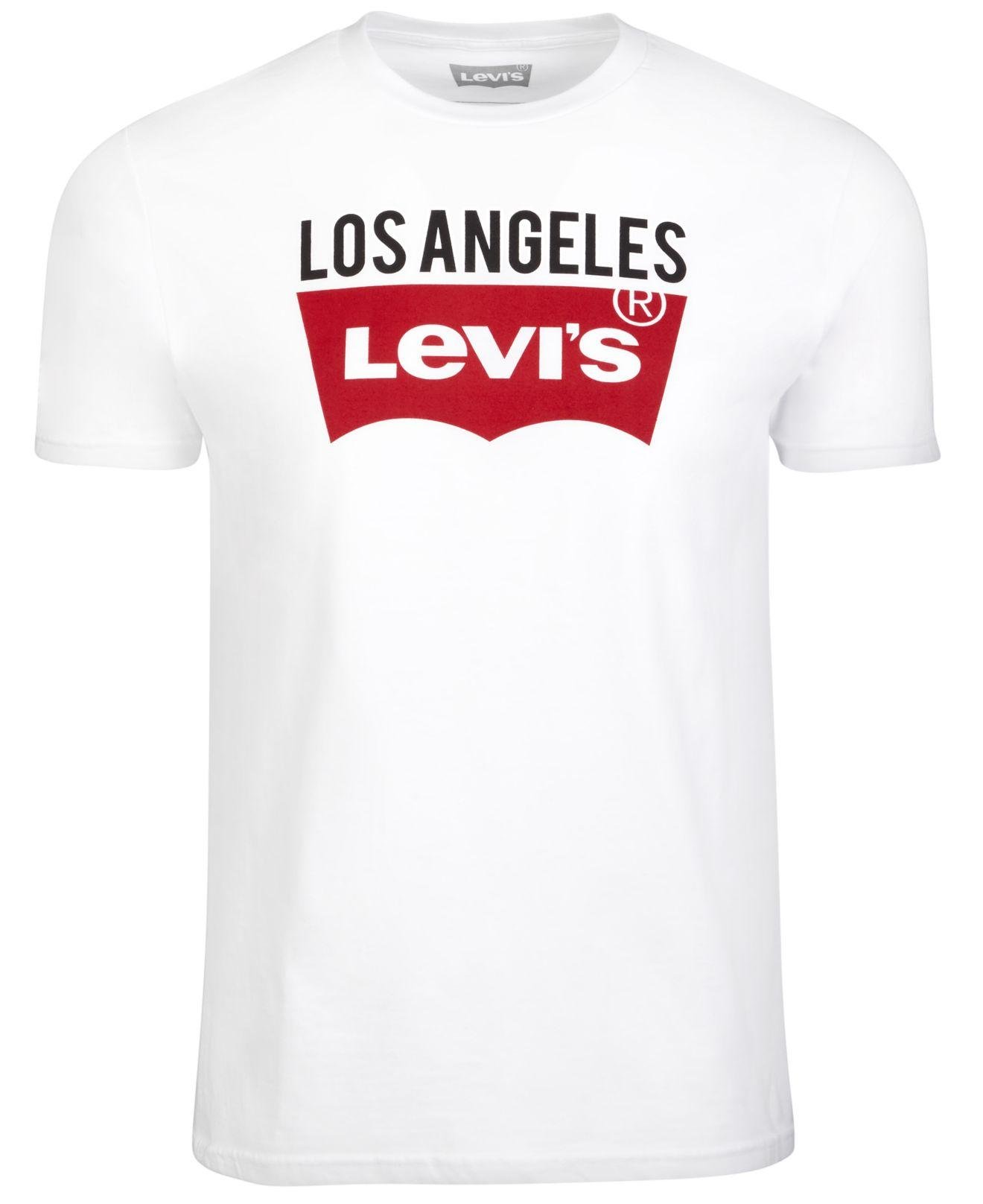 Definitie Bandiet Justitie Levi's Los Angeles Logo T-shirt in White for Men | Lyst