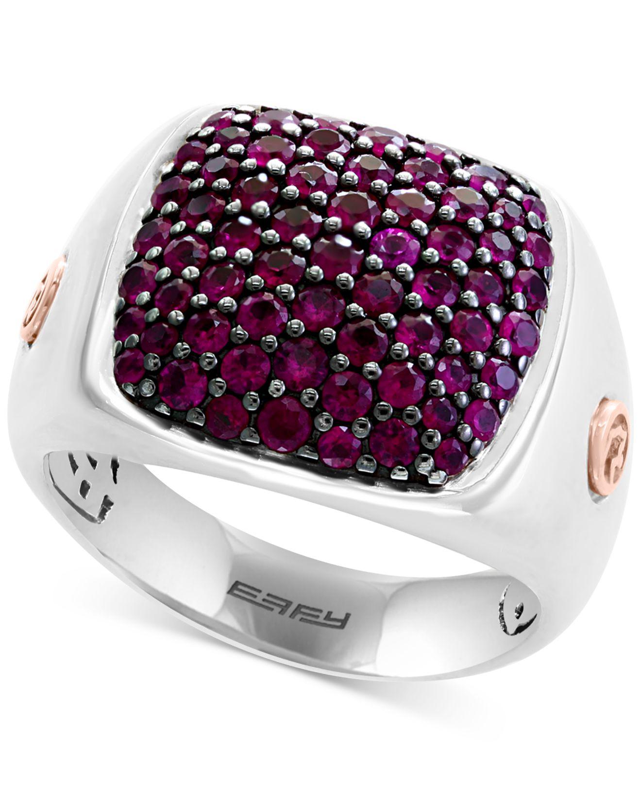 Effy Collection Ruby Ring (1-3/4 Ct. T.w.) In Sterling Silver & 14k